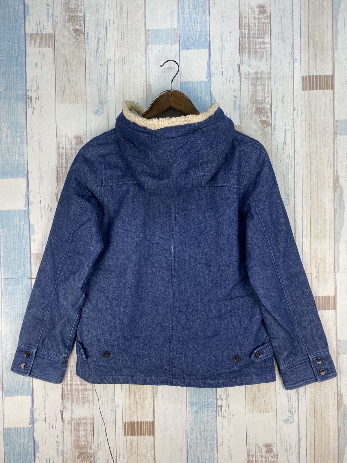 Beams Plus Beams Heart Double Collar Denim Hoodie Size M / US 6-8 / IT 42-44 - 3 Thumbnail