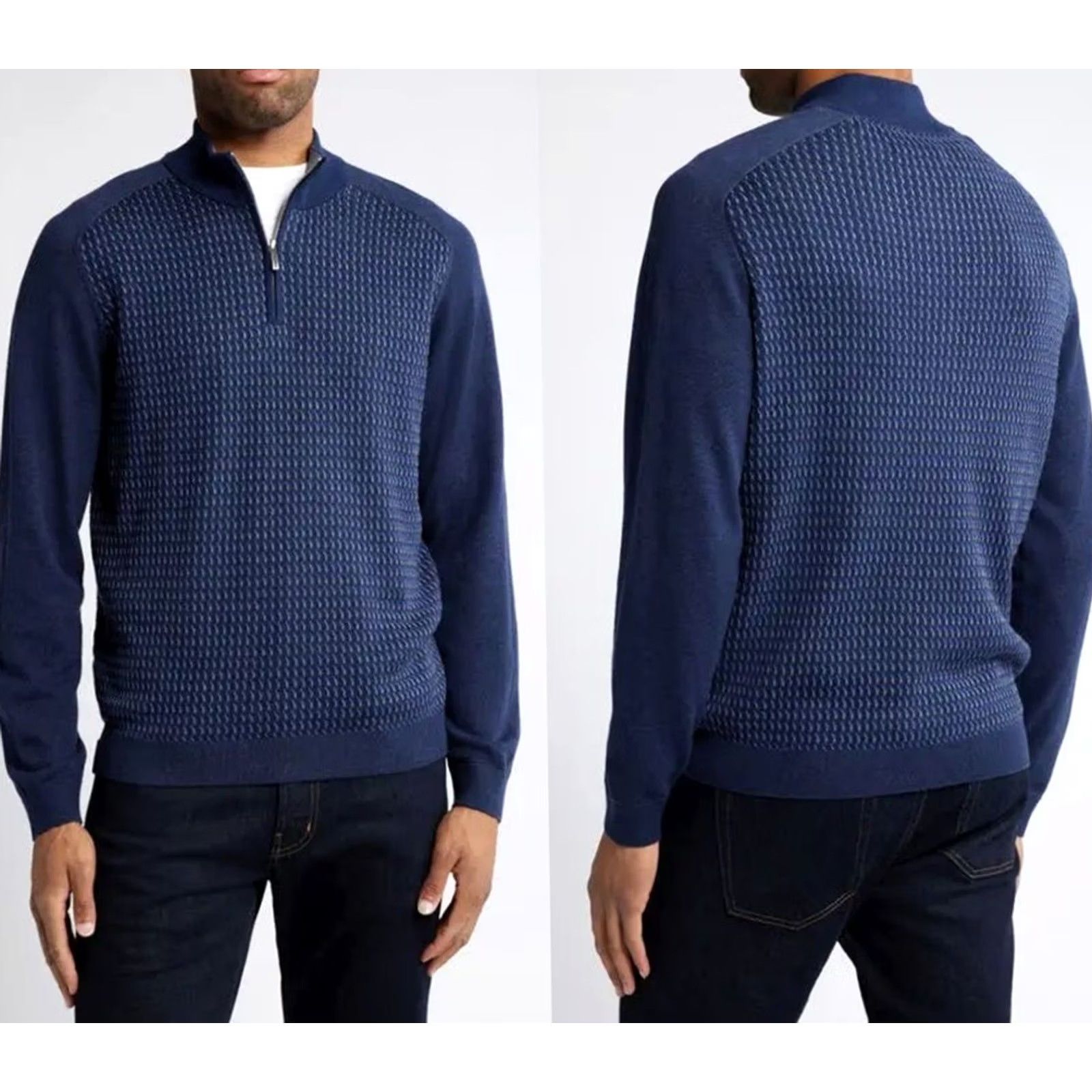 Tommy Bahama Tommy Bahama Men's Sweater Coast Shores Navy 2XL Crew Neck Pullover Big & Tall NEW Size US XXL / EU 58 / 5 - 5 Thumbnail