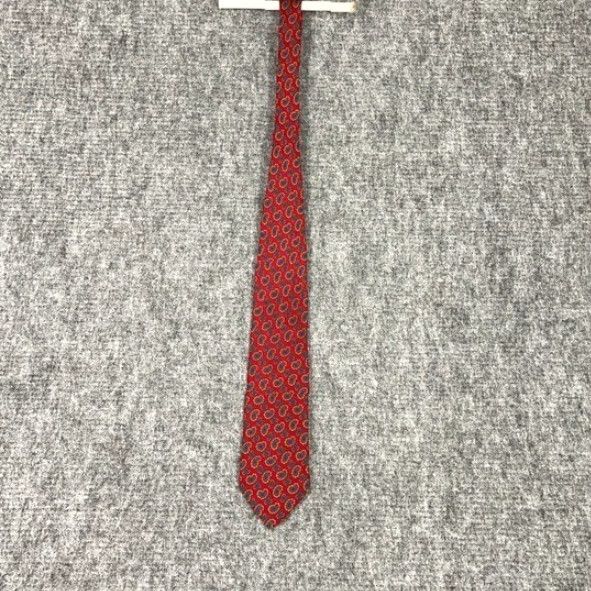 Robert Talbott VINTAGE Robert Talbott Best of Class Red Paisley Silk Necktie Mens Accessory Academia Size ONE SIZE - 6 Thumbnail