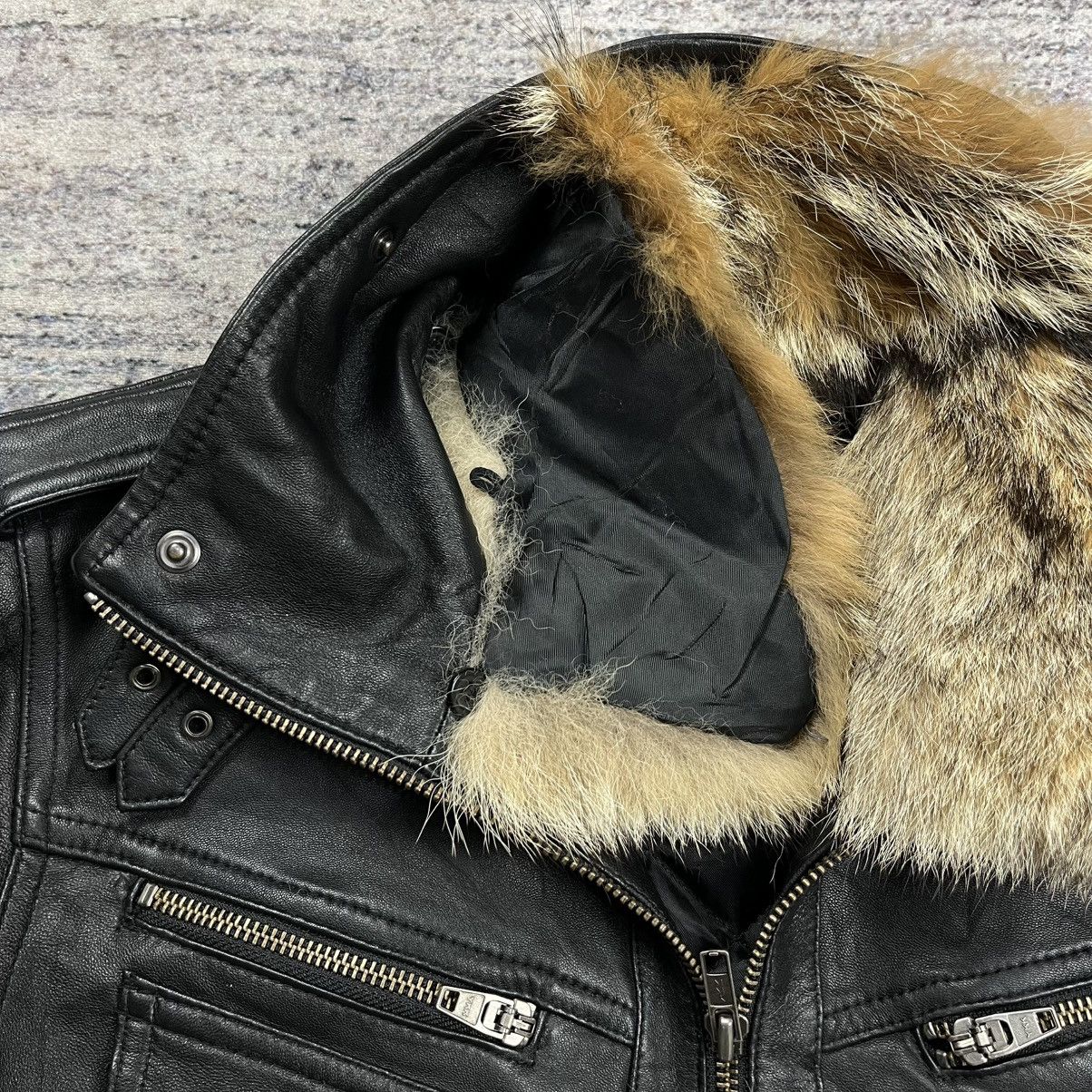 Isamu Katayama Backlash Jackrose bondage fur collar riders leather jacket vkei style Size US M / EU 48-50 / 2 - 11 Thumbnail