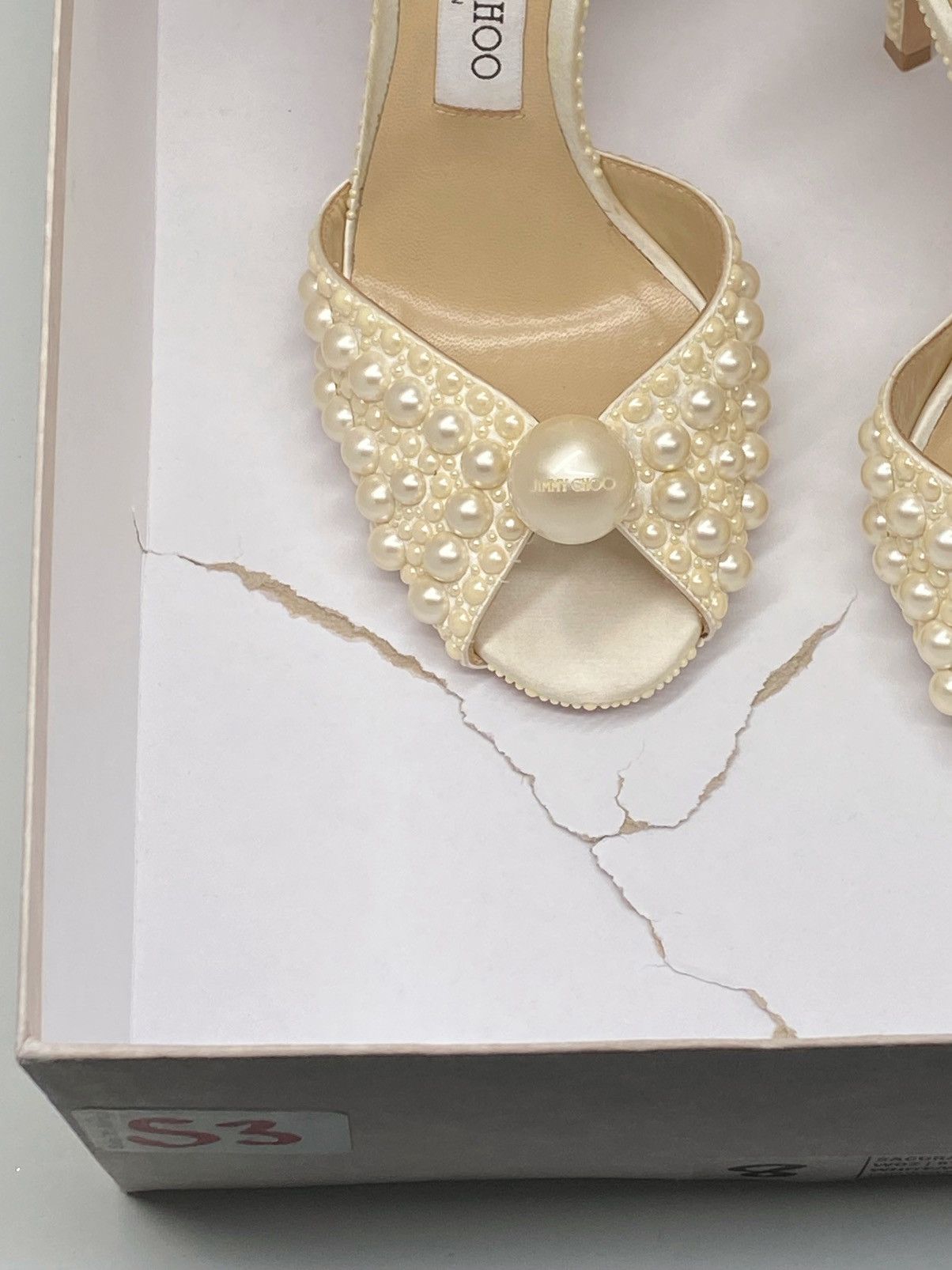 Jimmy Choo Jimmy Choo Sacora 100MM Pearl-Embellished Sandals size 38 Size US 8 / IT 38 - 14 Thumbnail