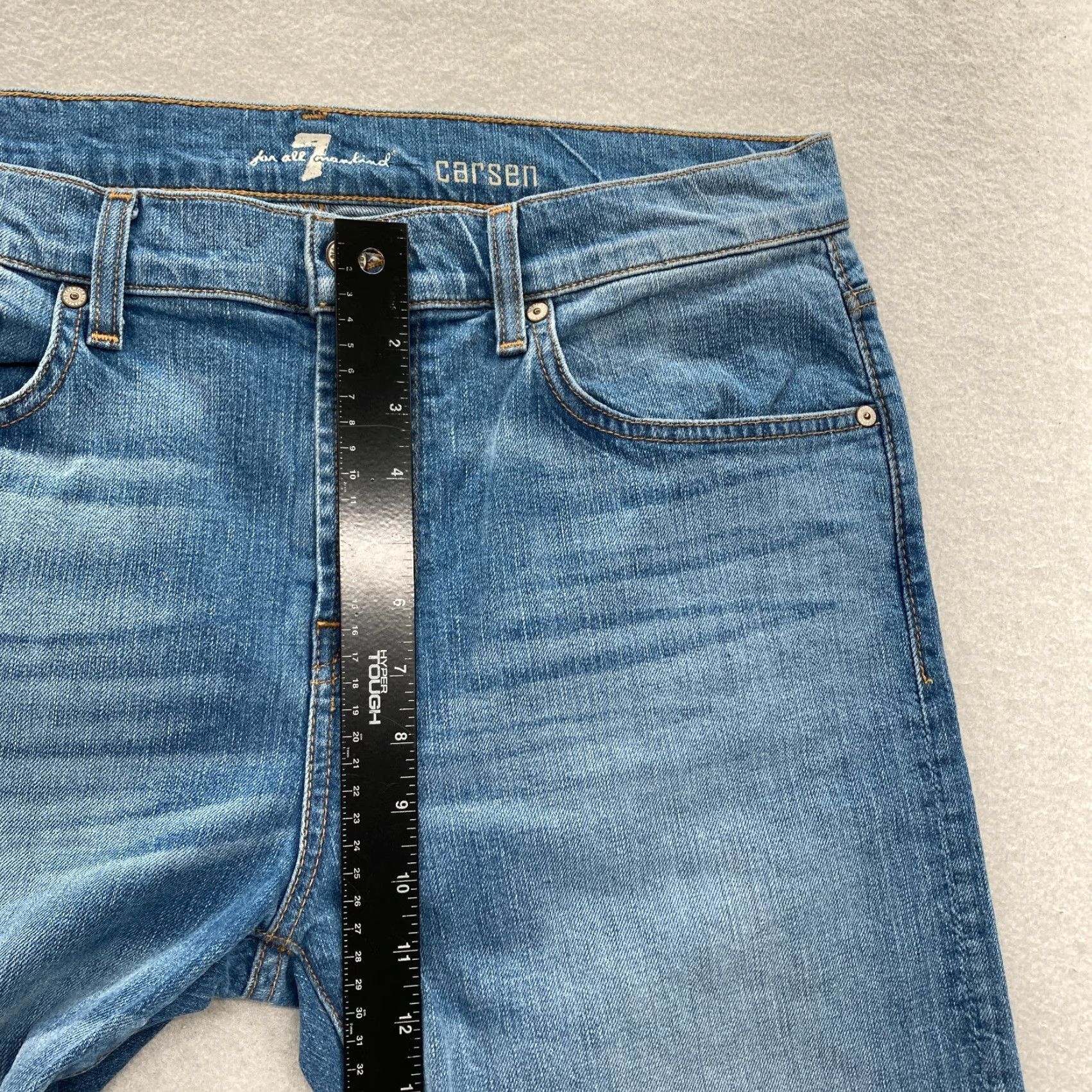 7 For All Mankind 7 For All Mankind Carsen Straight Jeans Mens 34x29 Blue Stretch Denim Casual Size US 34 / EU 50 - 7 Thumbnail