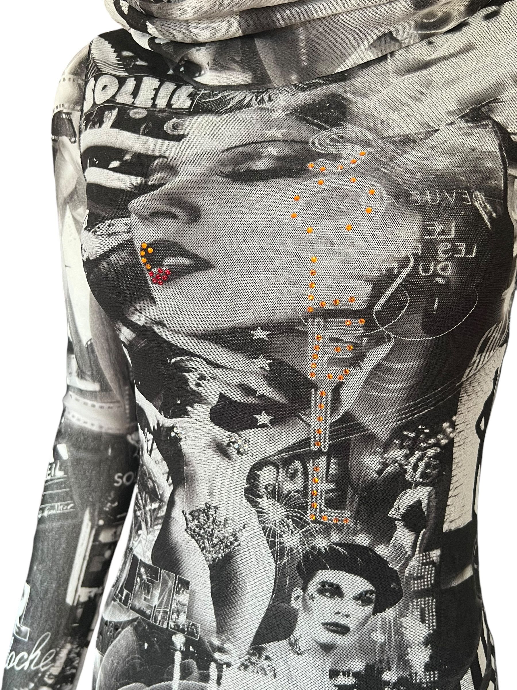 Jean Paul Gaultier Jean Paul Gaultier 1990s Circus Printed Mesh Dress. Size S / US 4 / IT 40 - 5 Thumbnail