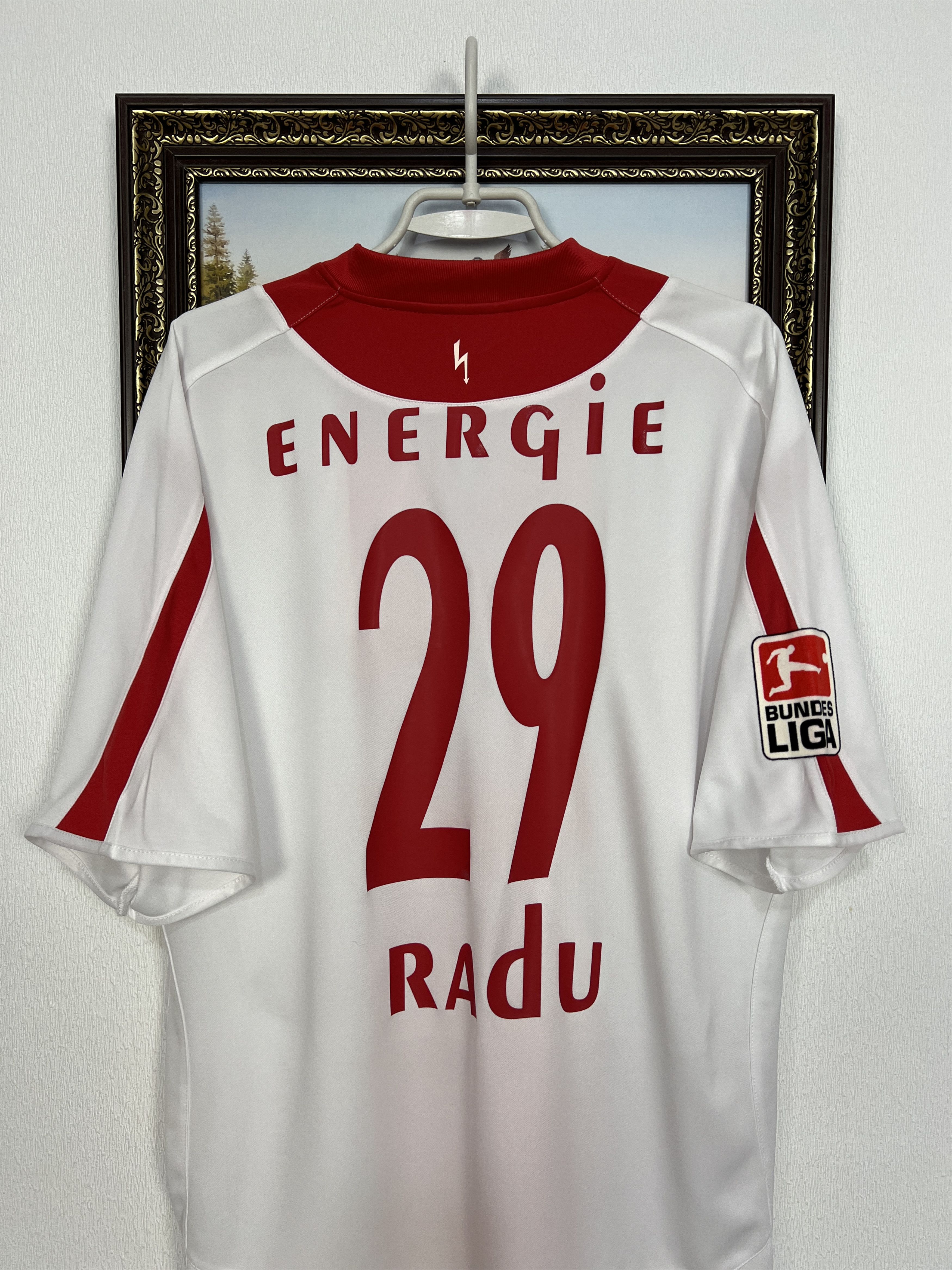 Vintage Energie Cottbus football shirt Soccer #29 Radu Jersey Trikot Size US XL / EU 56 / 4 - 2 Thumbnail