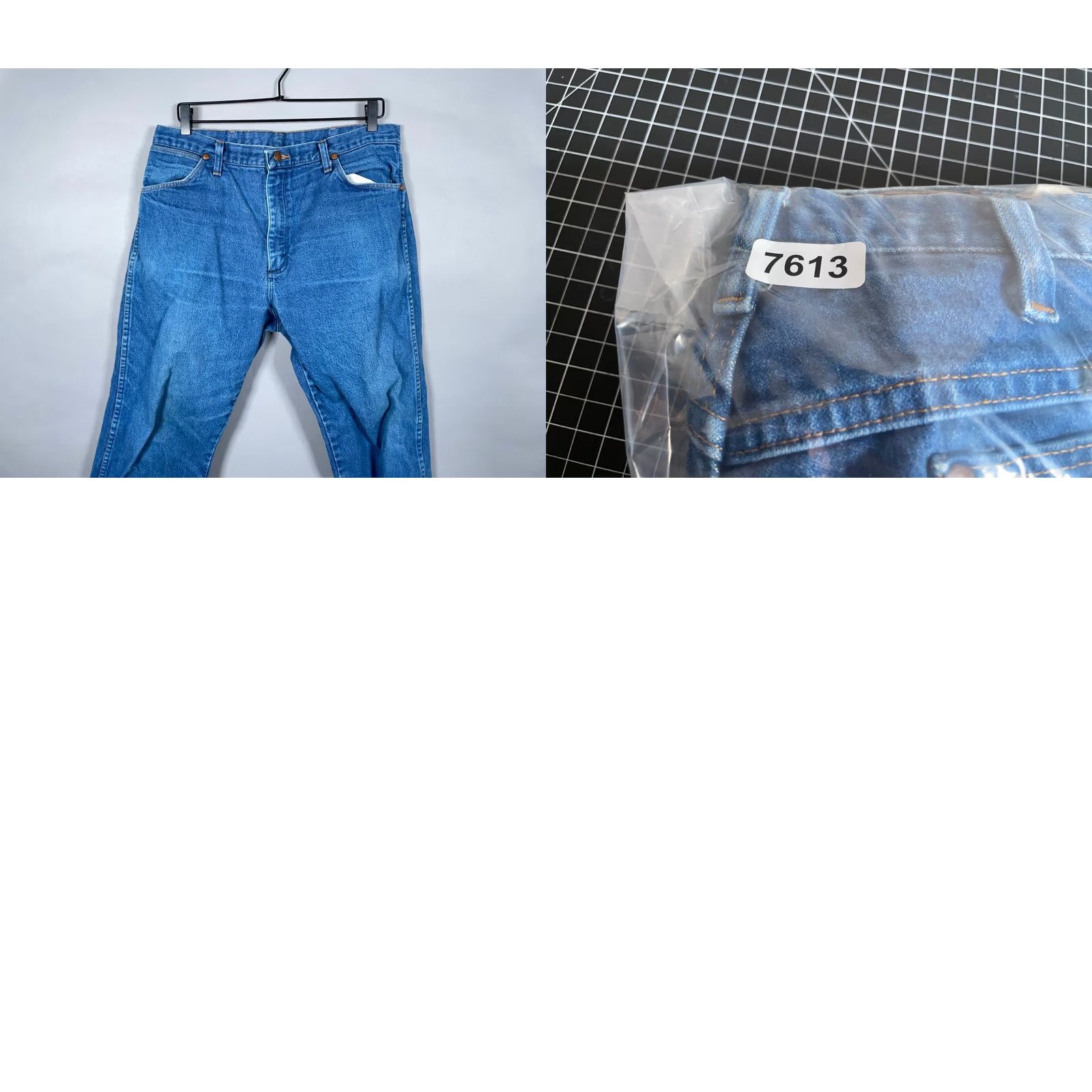Wrangler VINTAGE Wrangler Cowboy Cut Jeans Men's 36 x 27 Blue Denim 13MWZ 90s Hipster Retro Regular Mens Side Zip Fly 5-Pocket Size US 36 / EU 52 - 9 Thumbnail