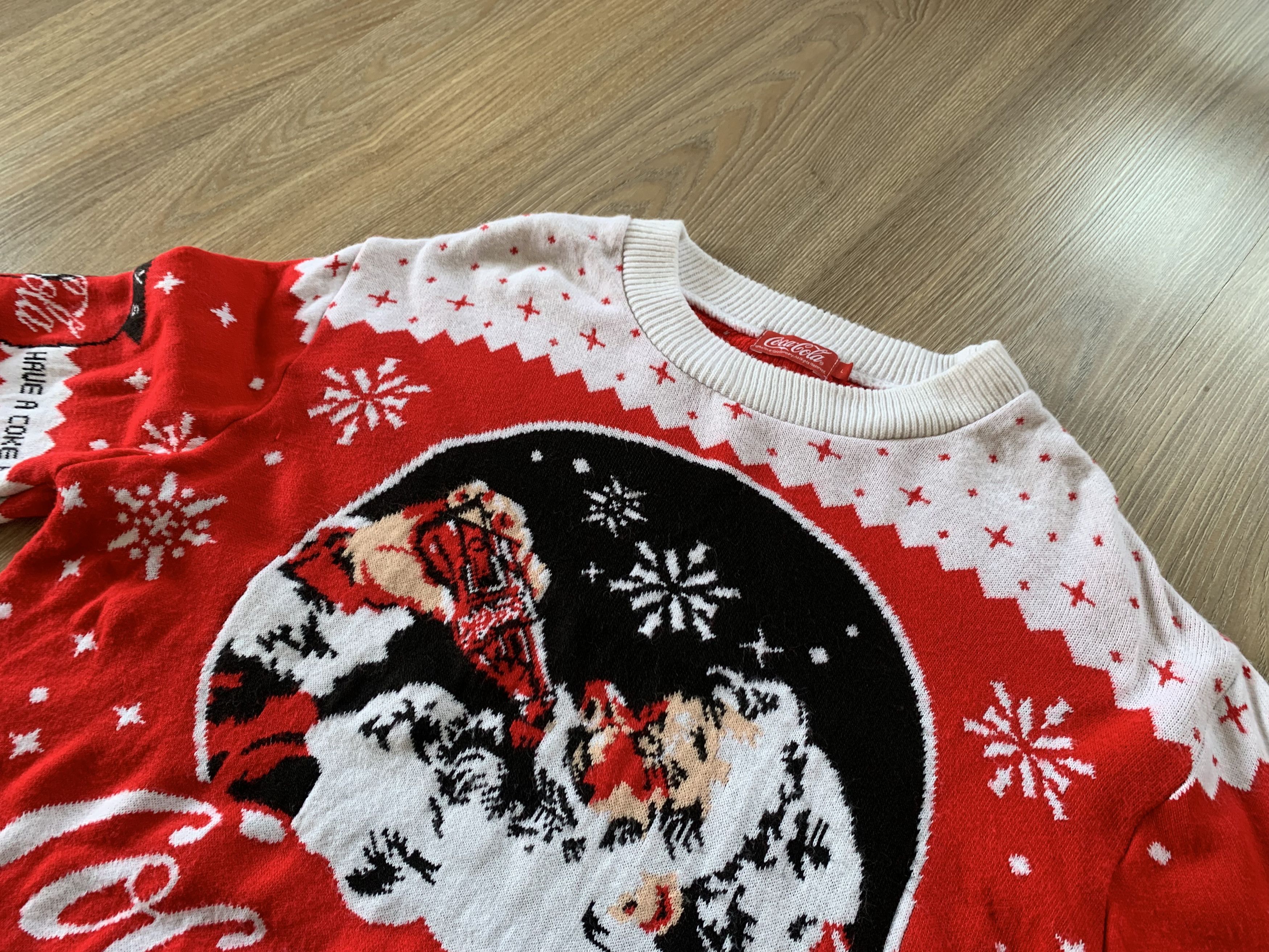 Coca Cola × Vintage Coca Cola Vintage Winter Sweater Size US L / EU 52-54 / 3 - 4 Thumbnail