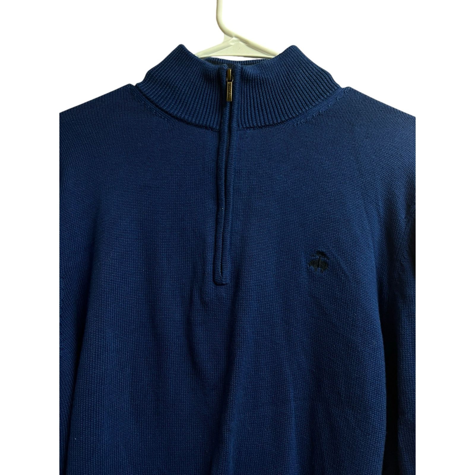 Brooks Brothers Brooks Brothers 346 Men's Quarter Zip Sweater Supima Cotton Size US L / EU 52-54 / 3 - 6 Thumbnail
