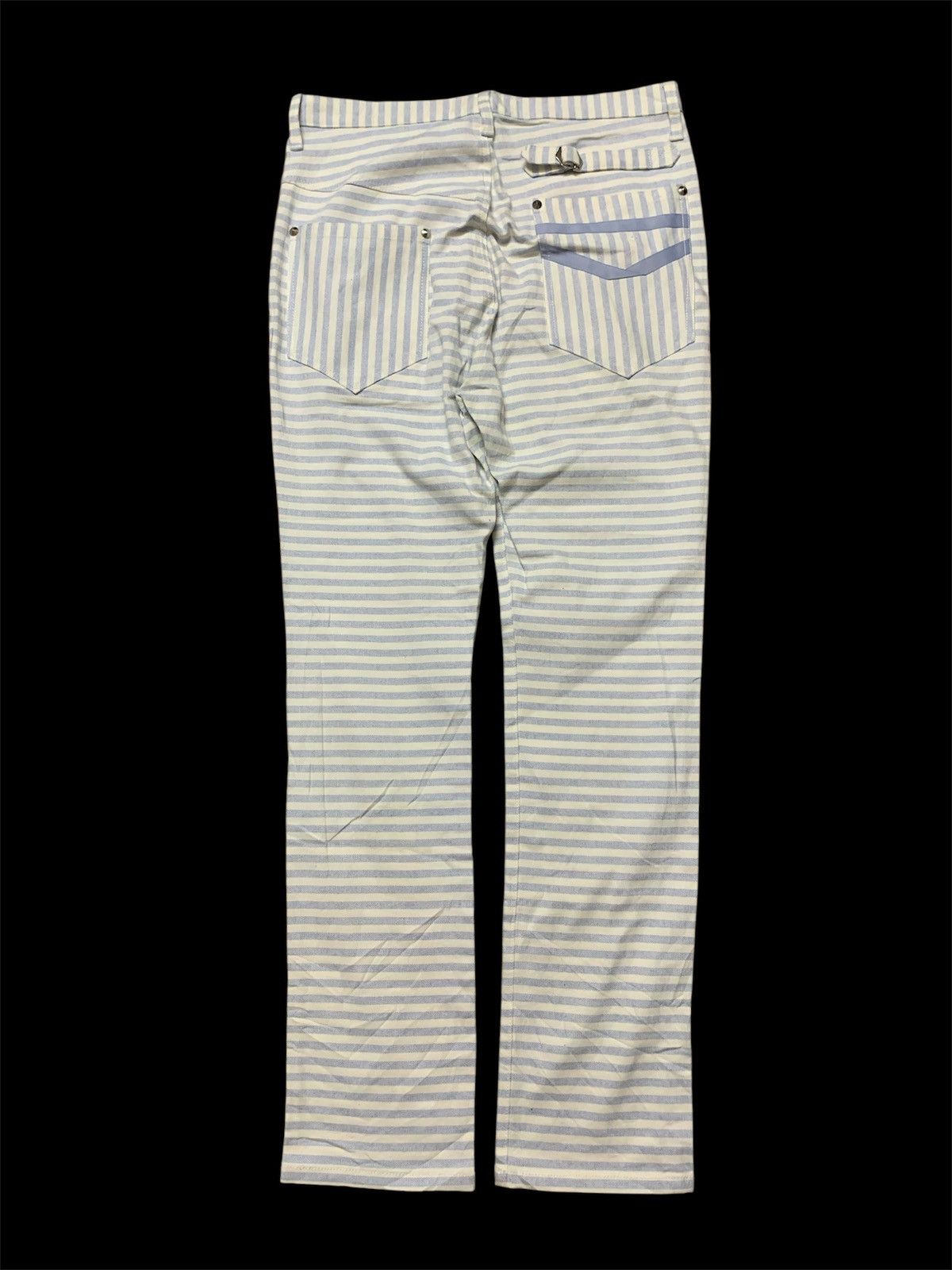 A.F.F.A. MILK BOY Prisoner Stripes Slim Fit Pants Ura-Harajuku Punk Size US 31 - 2 Thumbnail