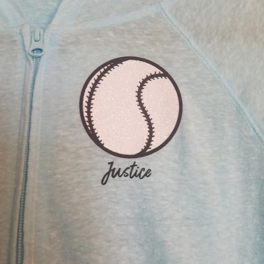 Designer Justice Active Softball Hooded Shirt Size … Size US XXS / EU 40 - 2 Thumbnail