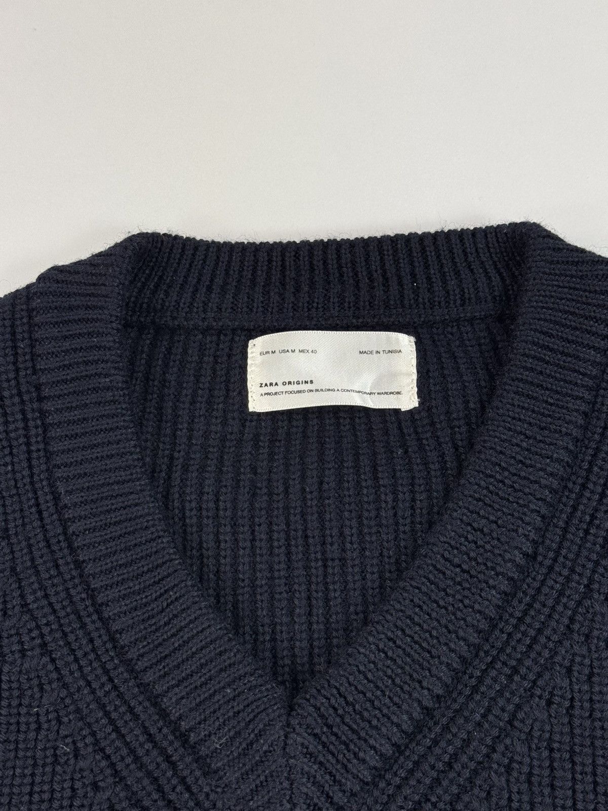 Zara Zara Origin Wool Vest Sweater Navy Knit Old Money Casual Size US M / EU 48-50 / 2 - 4 Thumbnail