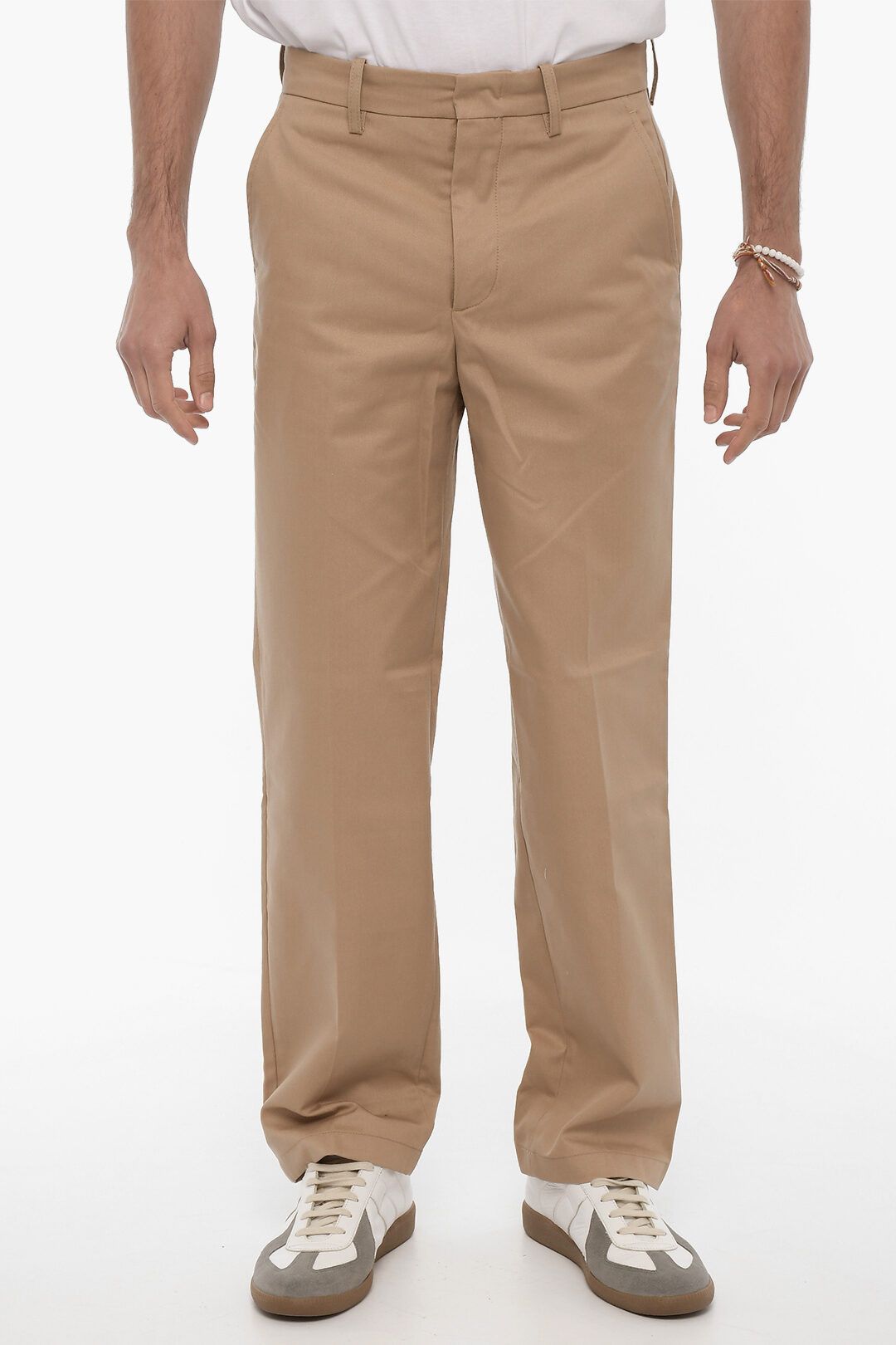 image of Department 5 Og1Mm0424 Hidden Closure Twill Kurt Pant In Brown, Men's (Size 32)