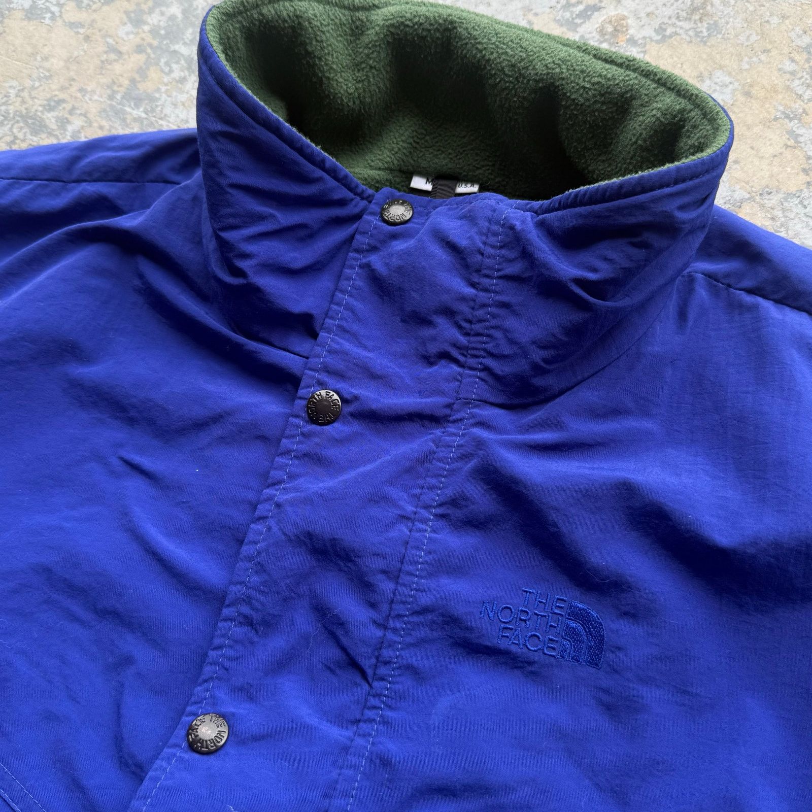The North Face vtg The North Face Blue Soft Shell Jacket Sz M Made In USA Size US M / EU 48-50 / 2 - 2 Thumbnail