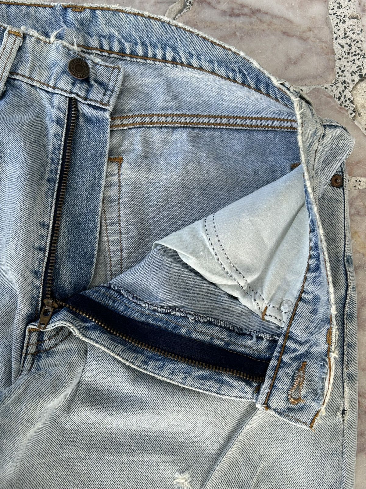 Levi's Levis Japan 501 Ripped Vintage Denim Size US 31 - 9 Thumbnail