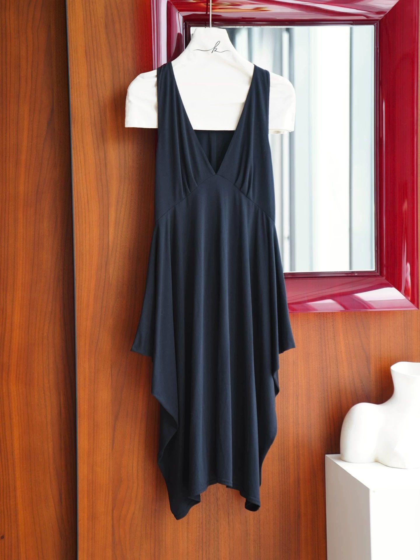 Balmain Balmain Vintage Deep V Tie-Strap Black Dress Size XS / US 0-2 / IT 36-38 - 4 Thumbnail