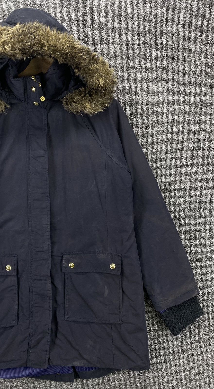 Tommy Hilfiger Vintage Tommy Hilfiger Fur Hoodie Long Jacket Size M / US 6-8 / IT 42-44 - 4 Thumbnail