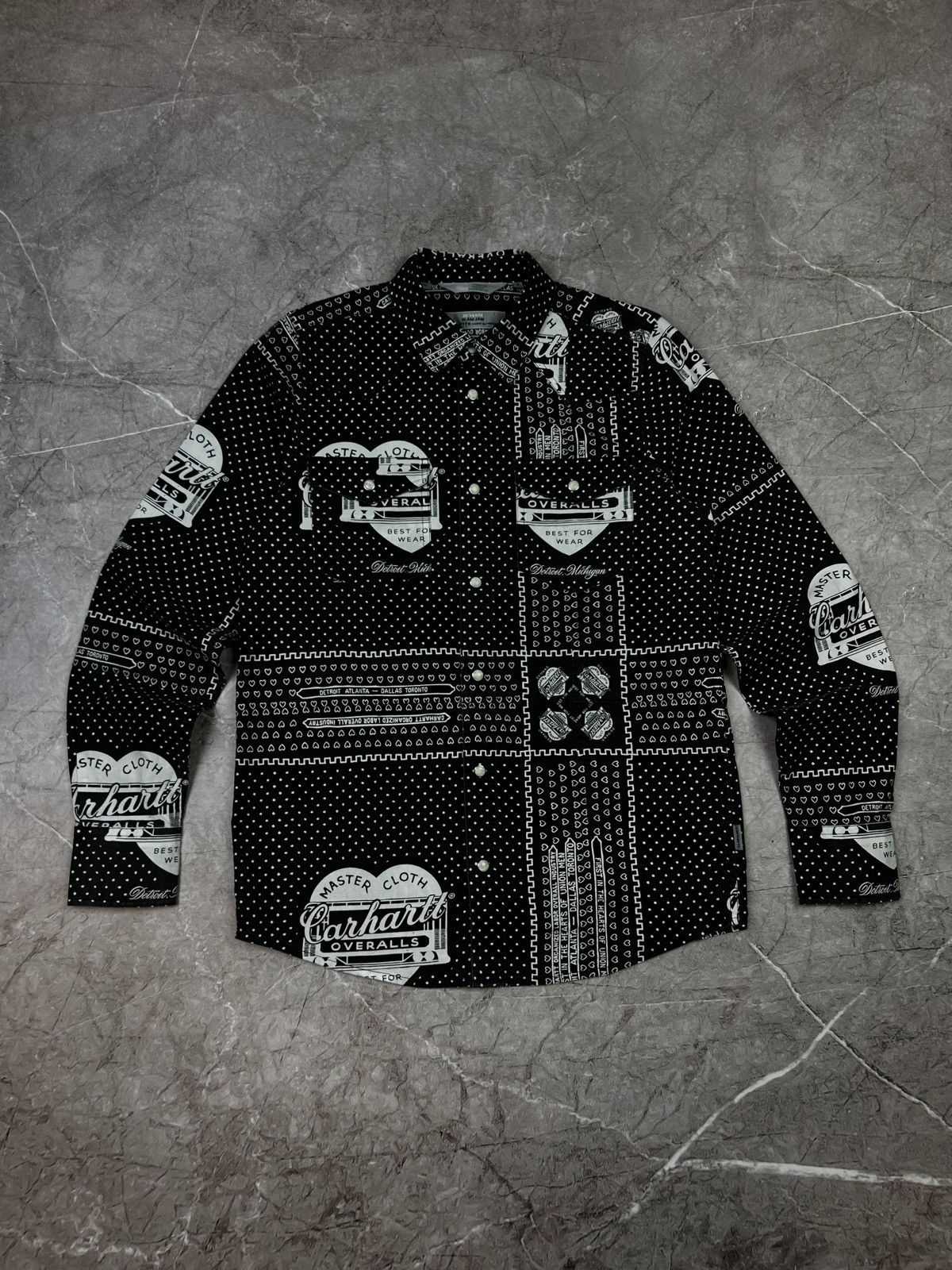 Carhartt Wip SJ bandana Kansas Shirt 25 Year Slam Jam Collaboration Size US S / EU 44-46 / 1 - 2 Thumbnail