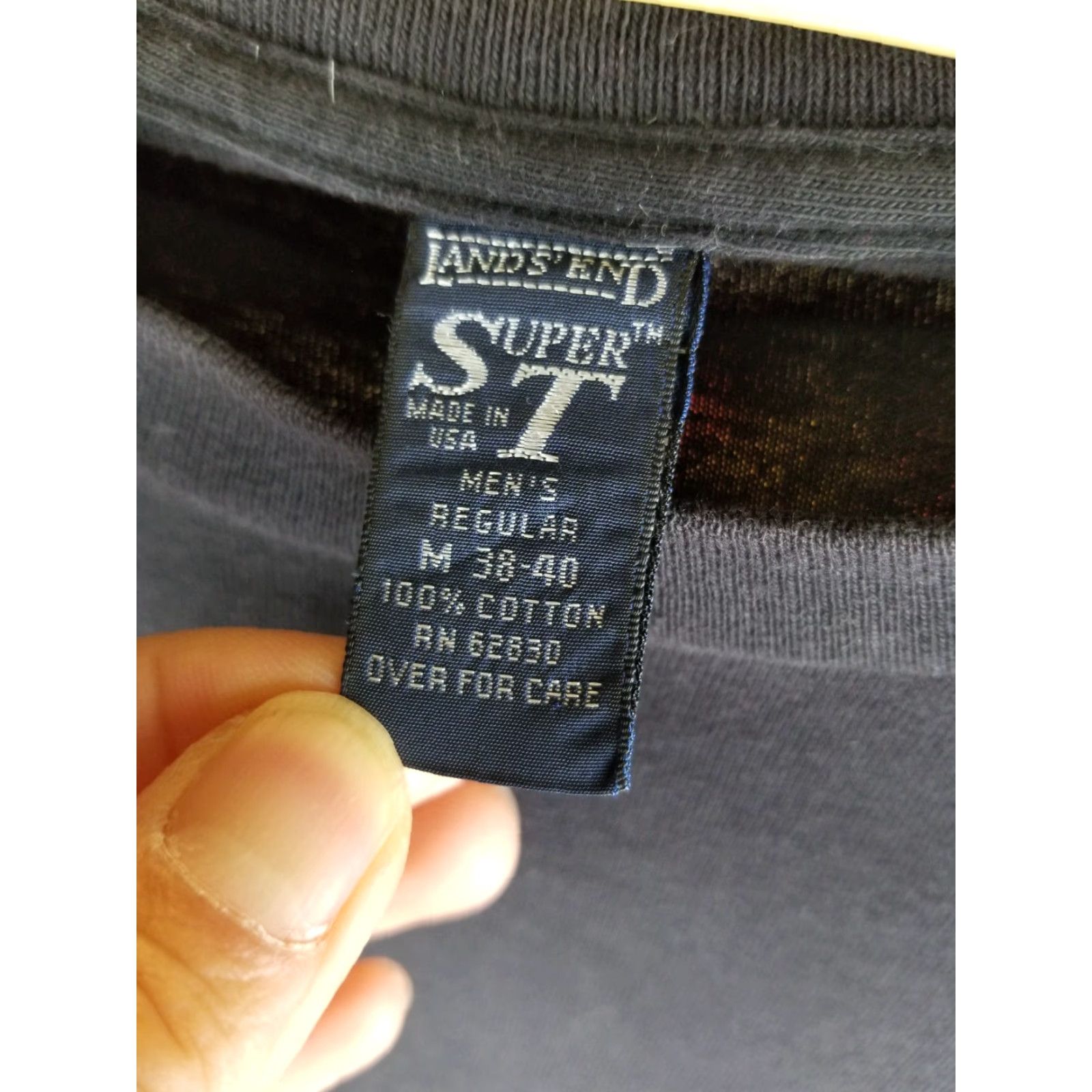 Lands' End VINTAGE Lands' End T-Shirt ONE POCKET BLACK SZ MEDIUM Mens T-Shirt Size US M / EU 48-50 / 2 - 4 Thumbnail