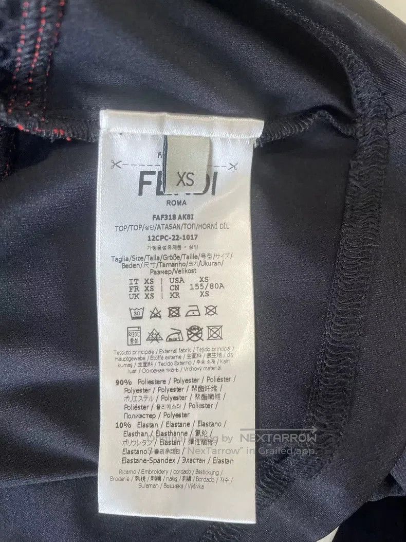 Fendi Fendi Black Sports Crop Top Size XS / US 0-2 / IT 36-38 - 4 Thumbnail