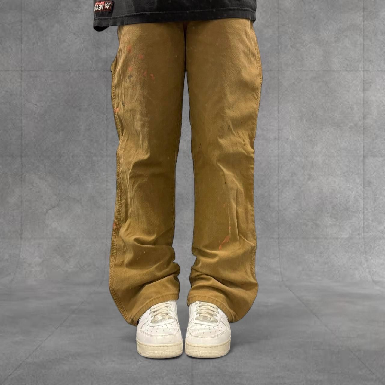 Dickies Crazy Vintage Y2K 2000s Grunge Baggy Brown Workwear Khaki Dickies Carpenter Pants! Size US 34 / EU 50 - 1 Thumbnail
