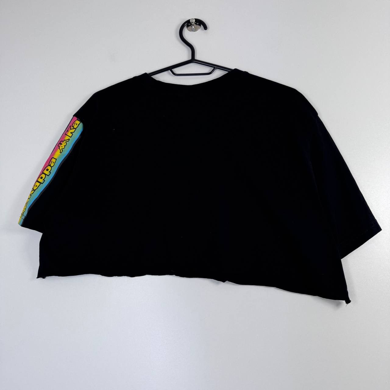 Kappa Kappa Womens Cropped T Shirt Black Logo Casual Top Size L Size L / US 10 / IT 46 - 5 Thumbnail
