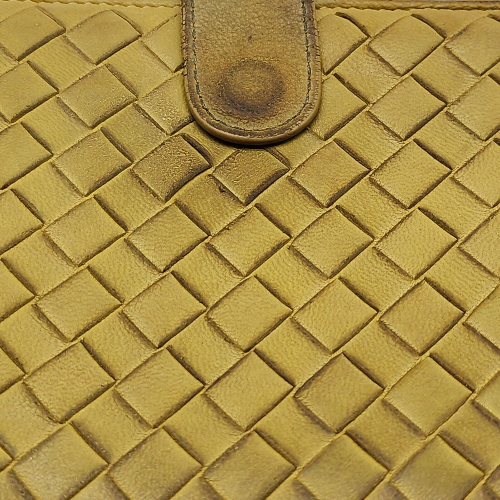 Bottega Veneta Intrecciato Woven Leather Continental Wallet Yellow Size ONE SIZE - 13 Thumbnail