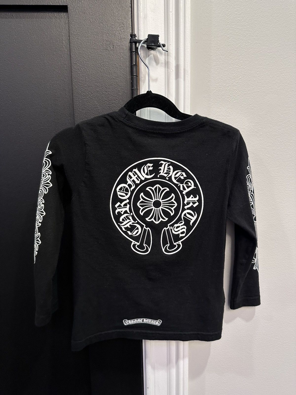 Chrome Hearts Chrome Hearts Kids Horseshoe Logo Floral Long Sleeve Tee Size US XXS / EU 40 - 4 Thumbnail
