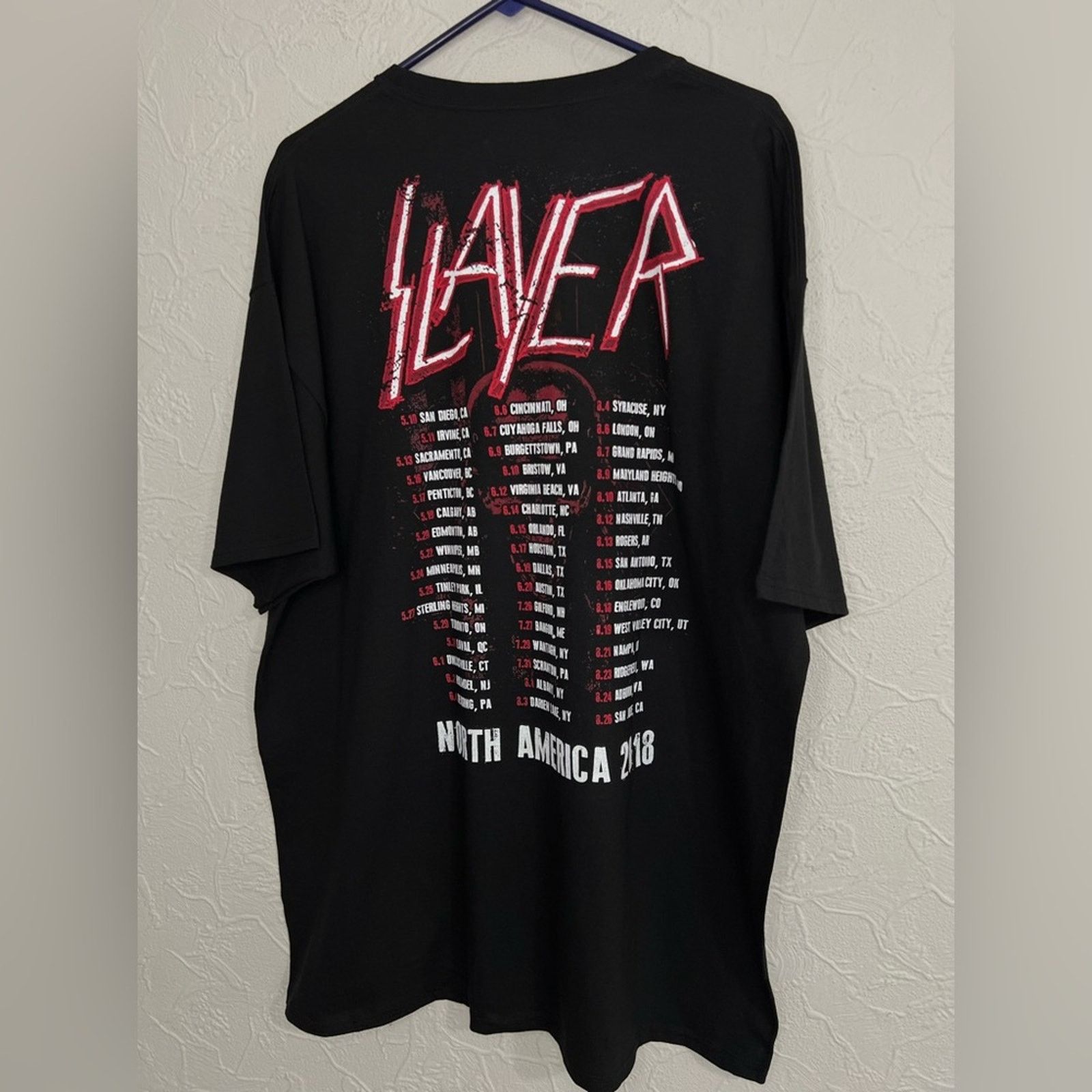 Hanes Official Slayer 2018 Tour Band Tee Shirt XXL NEW AUTHENTIC Size US XXL / EU 58 / 5 - 2 Thumbnail