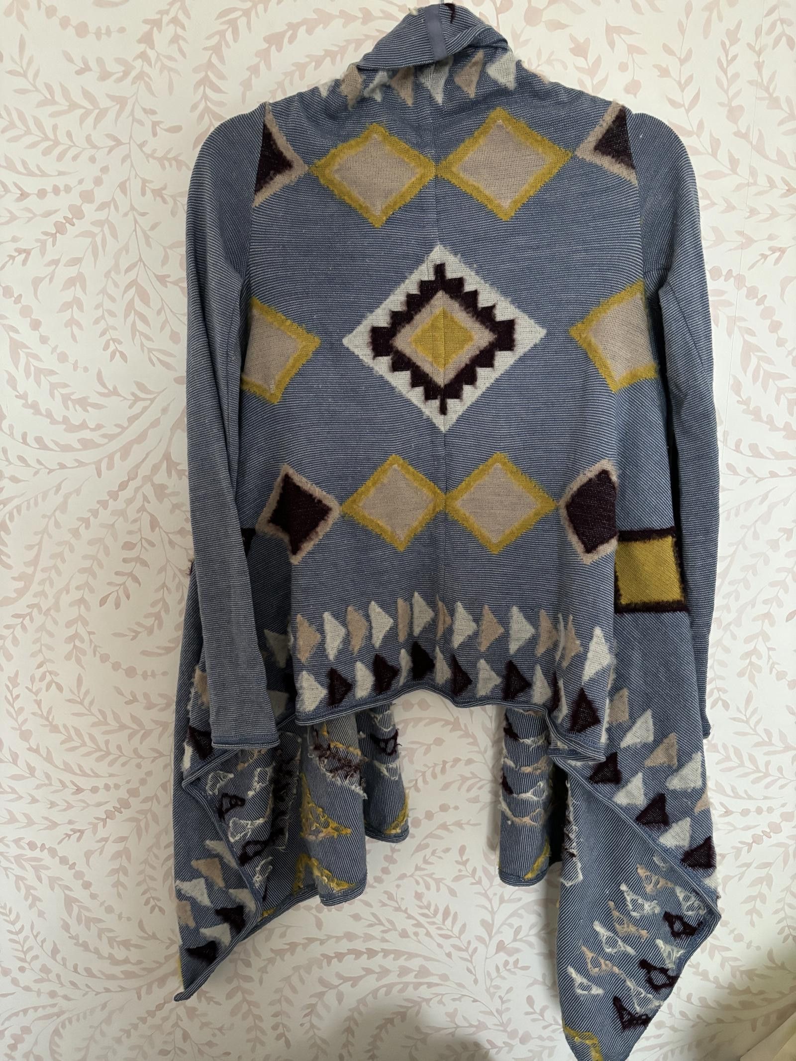 Designer EUC Anthropologie Geo Pattern Wool Cardigan - Fiets Voor 2 Size XS / US 0-2 / IT 36-38 - 5 Thumbnail