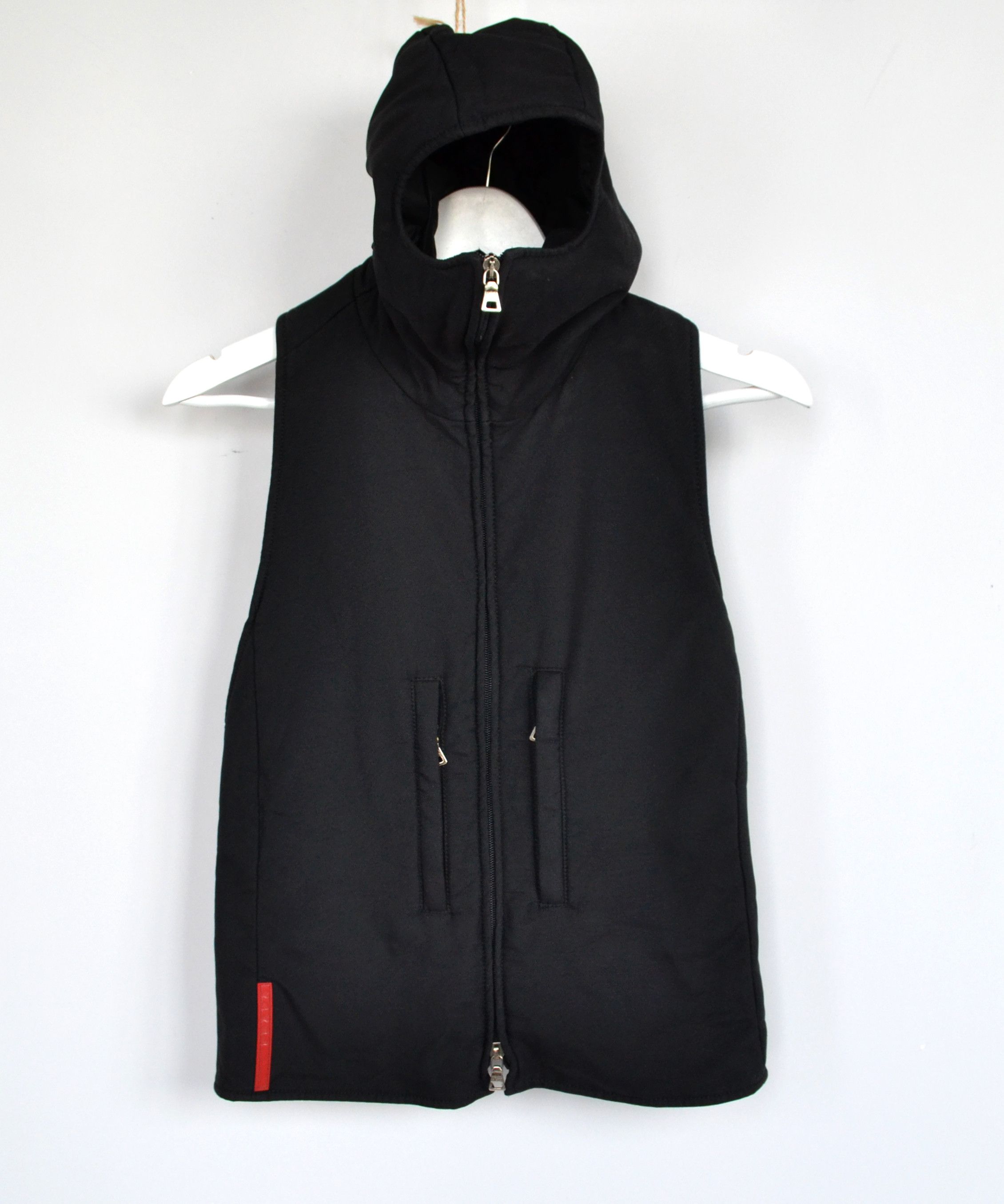 Prada 🔴 PRADA Vest Jacket Balaclava Utility 1999 Red Tab Black Size US XS / EU 42 / 0 - 4 Thumbnail