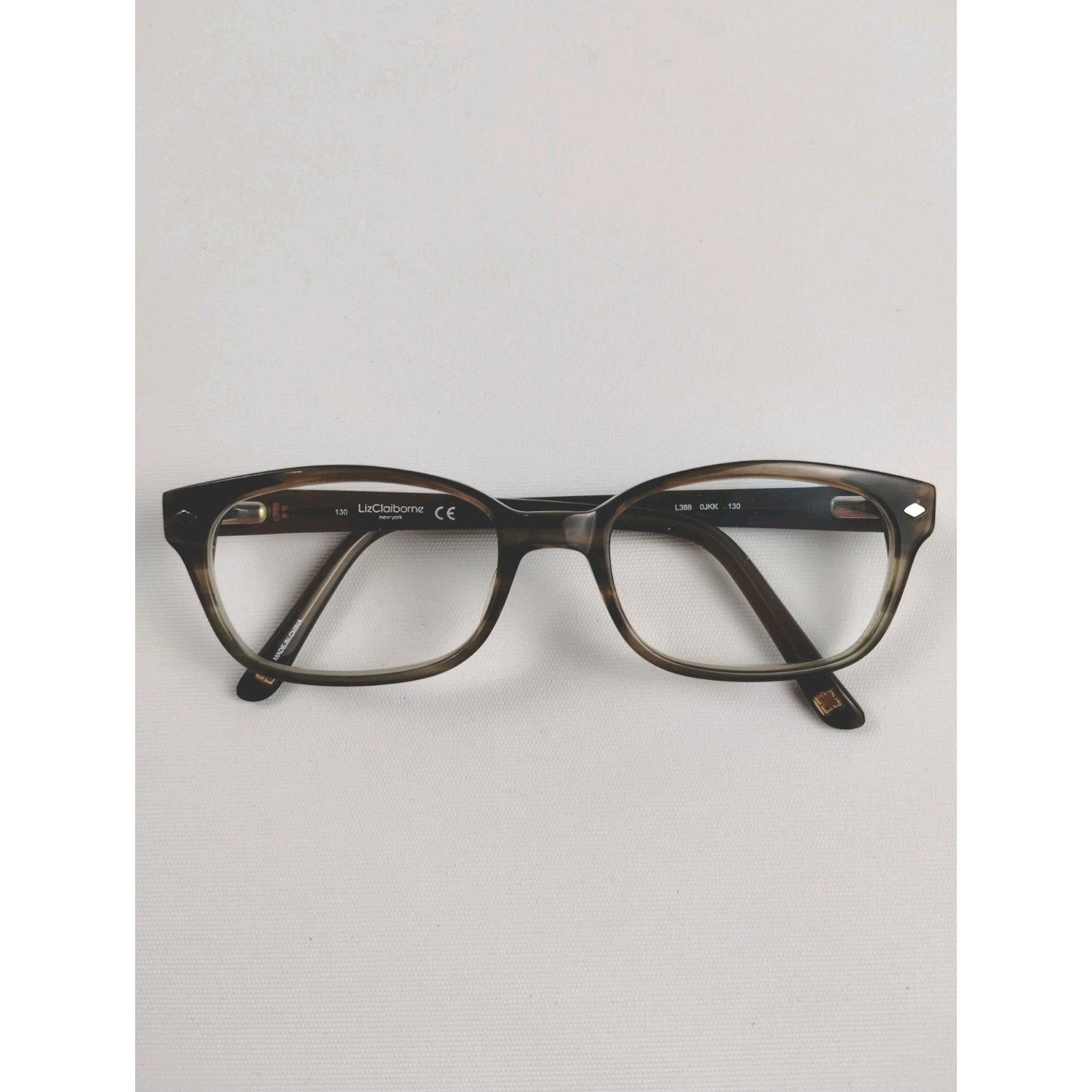 Liz Claiborne Liz Claiborne Eyeglass Frames Women's L388 OJKK Brown Marble Size ONE SIZE - 2 Thumbnail