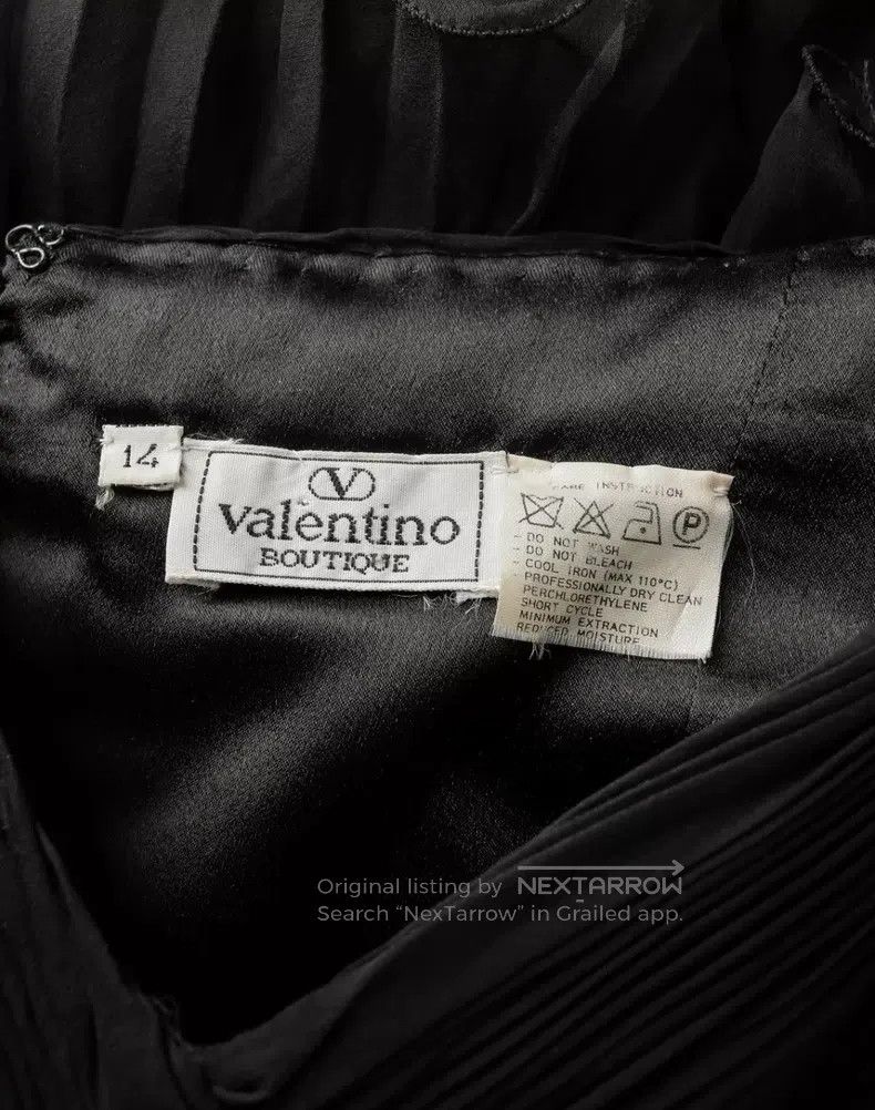 Valentino Valentino Silk black pleated dress Size S / US 4 / IT 40 - 6 Thumbnail