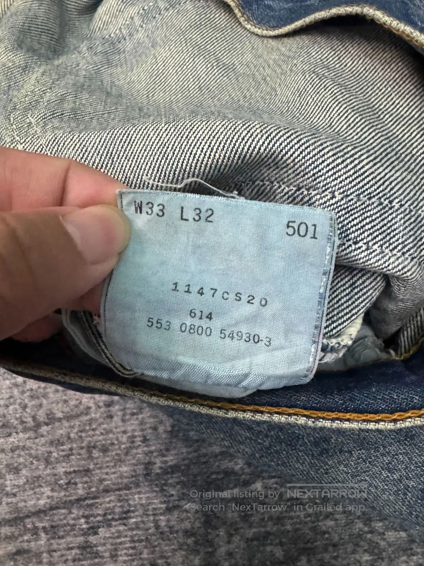 Levi's Vintage Levi's 501 90s Washed Blue Jeans. Size US 34 / EU 50 - 5 Thumbnail