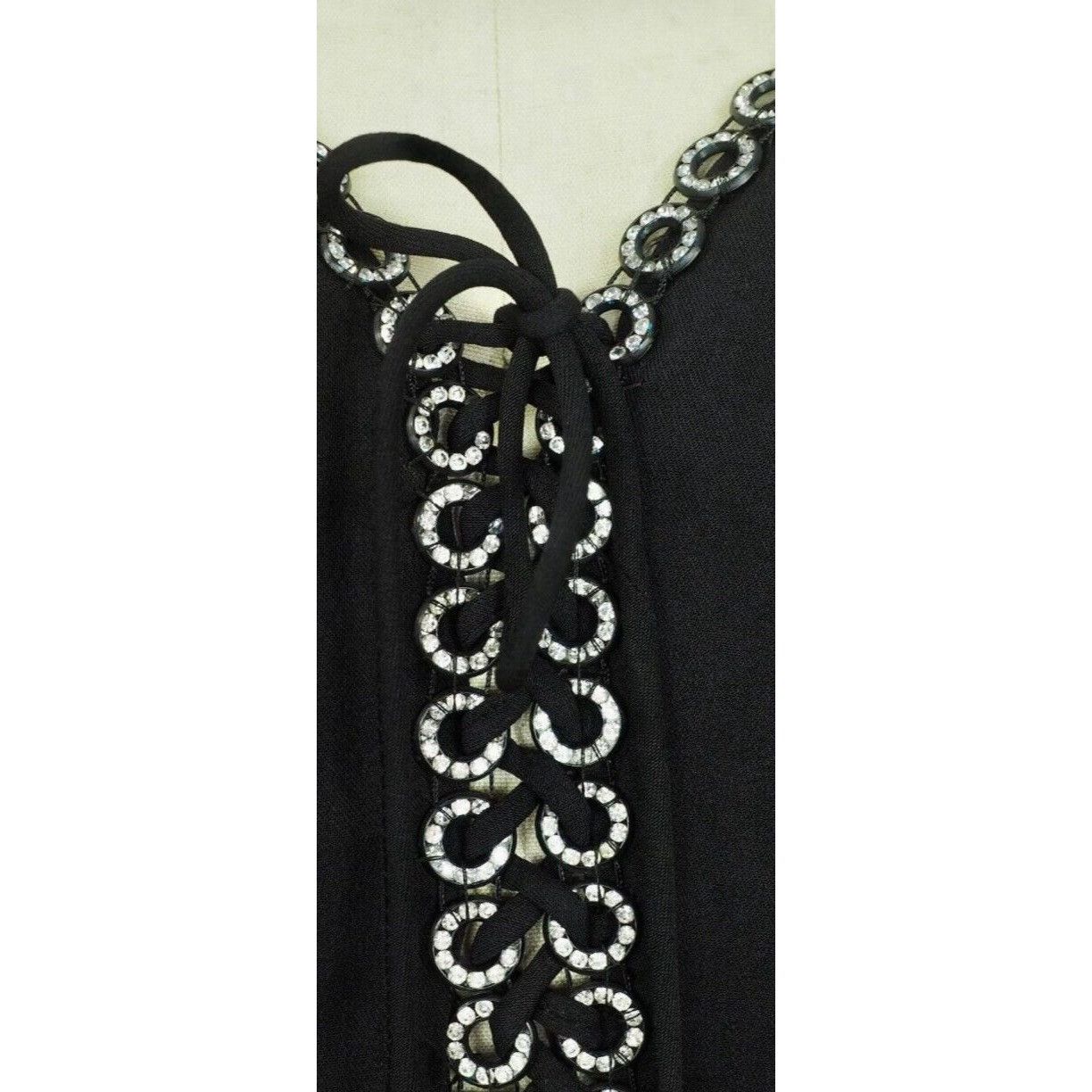 Vintage Vintage 1970s Jack Hartley Miami Black Corset Cocktail Midi Size XS / US 0-2 / IT 36-38 - 5 Thumbnail