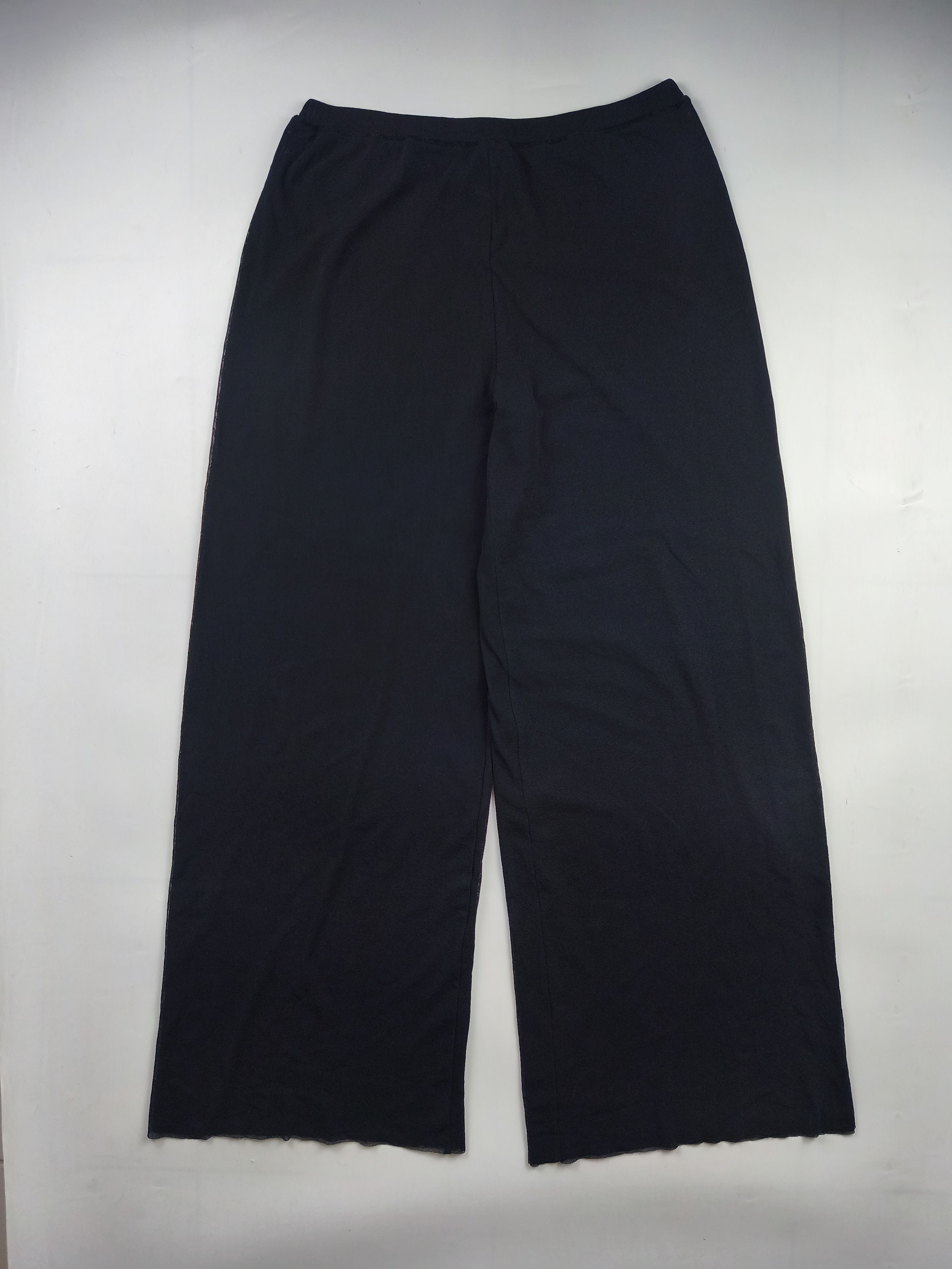 jean paul gaultier wide leg layered mesh pants