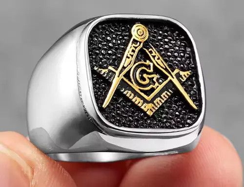 Jewelry Kitagawa x Asou Masonic Freemasonry Ring (size 7-13) Size ONE SIZE - 4 Thumbnail