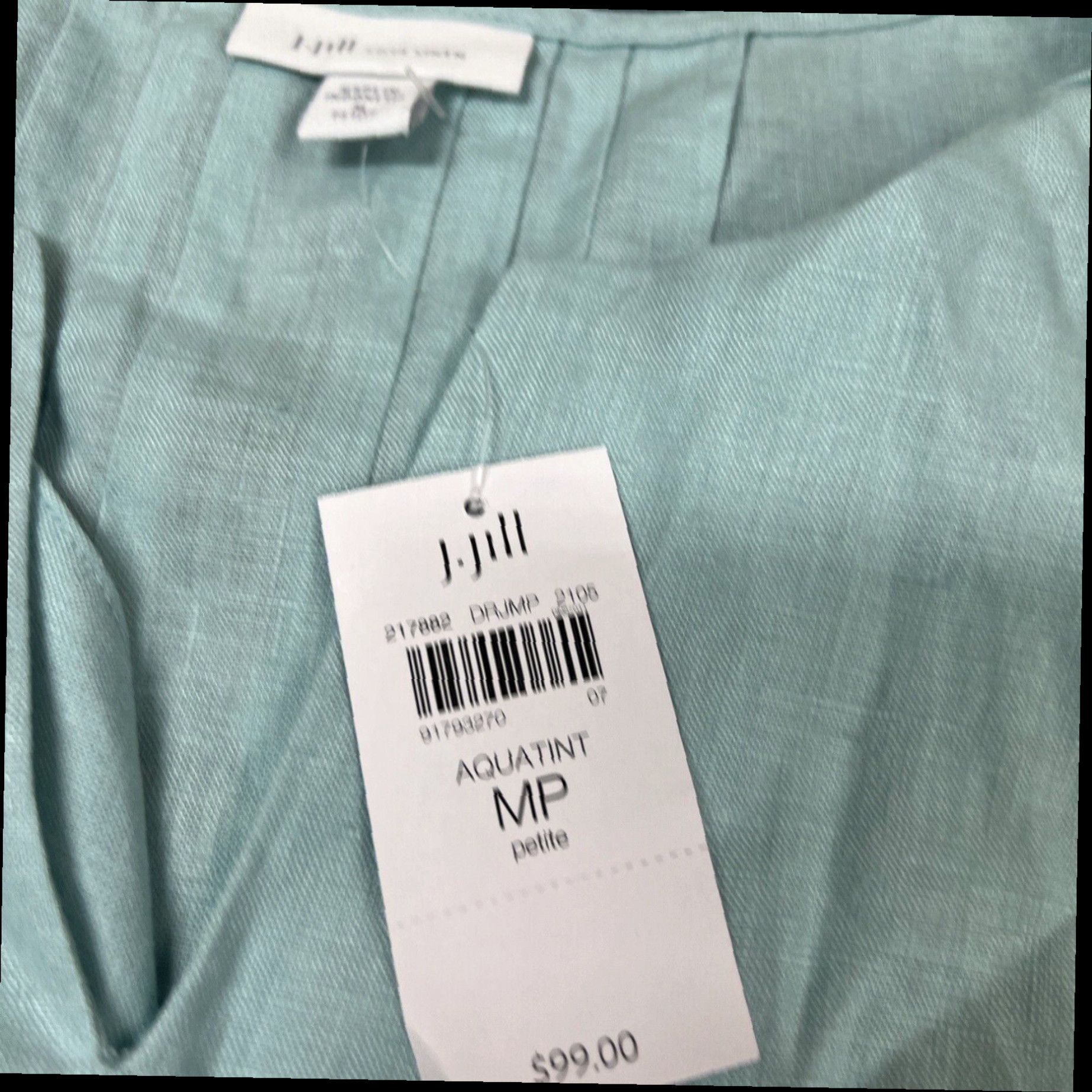 Vintage J. Jill Dress Womens MP Medium Petite 100% Love Linen Aquatint New W Tags Size M / US 6-8 / IT 42-44 - 3 Thumbnail