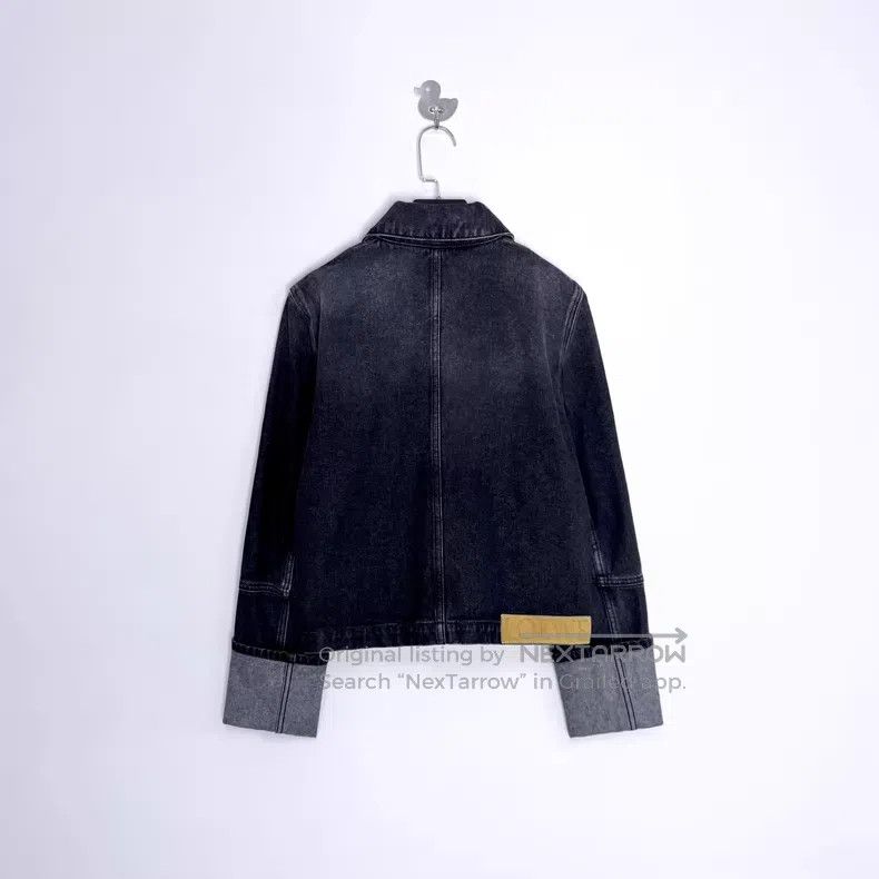 Loewe Loewe Rinsed vintage black leather logo lettering short de Size XS / US 0-2 / IT 36-38 - 2 Thumbnail