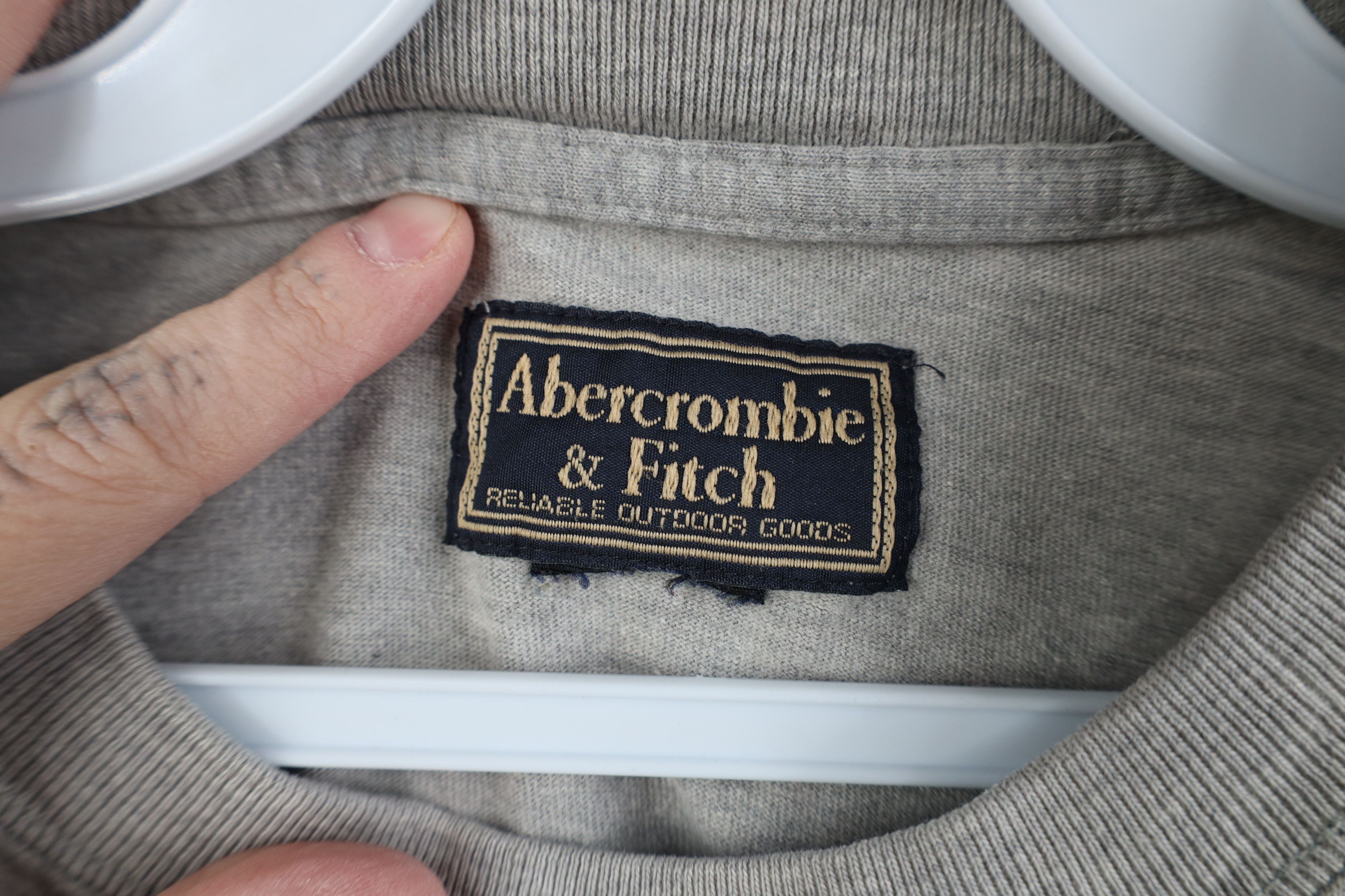 Abercrombie & Fitch Vintage 90s Y2K Abercrombie & Fitch Long Sleeve T-Shirt Gray Size US XL / EU 56 / 4 - 6 Thumbnail