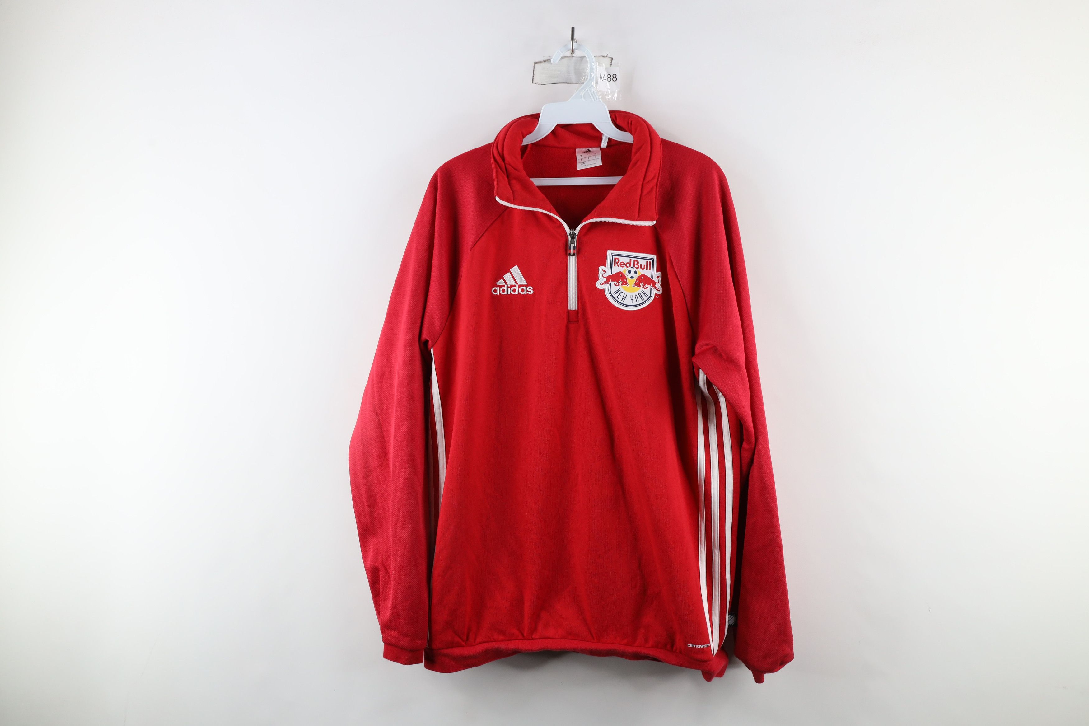 Adidas × Vintage Adidas MLS Red Bull Soccer Half Zip Pullover Sweatshirt Size US M / EU 48-50 / 2 - 1 Thumbnail