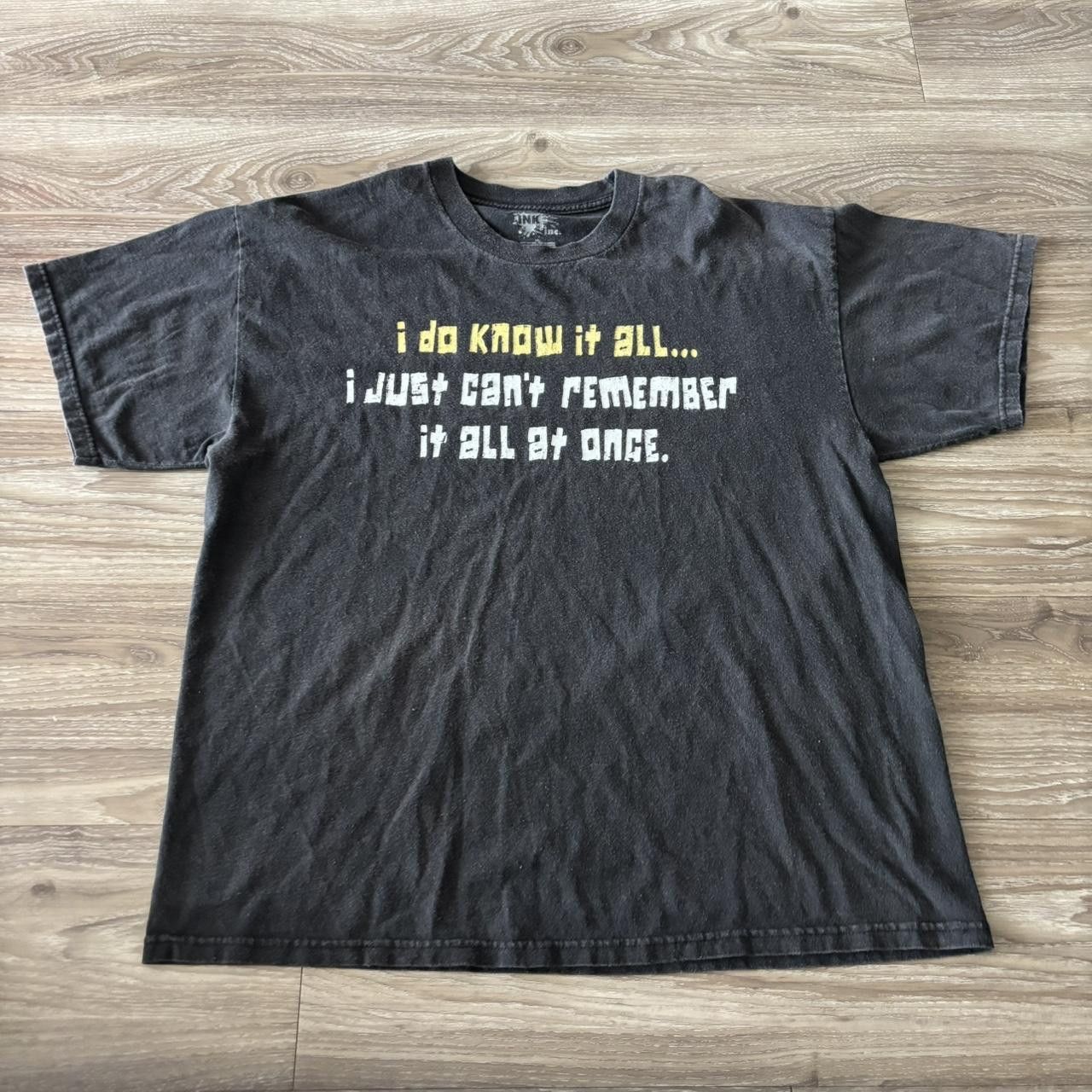 Vintage Crazy Vintage Y2K/2000s Funny Humor Black Graphic Tee! Size XL Size US XL / EU 56 / 4 - 1 Thumbnail