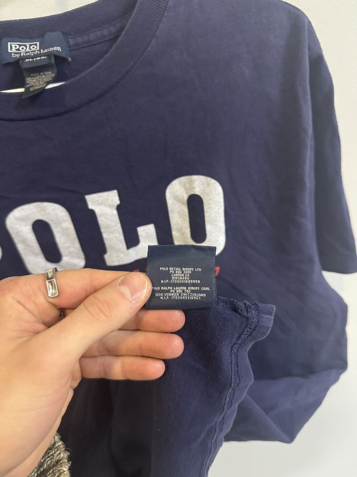 Polo Ralph Lauren × Vintage Vintage Polo Ralph Lauren USA logo distressed tee Size US XL / EU 56 / 4 - 6 Thumbnail
