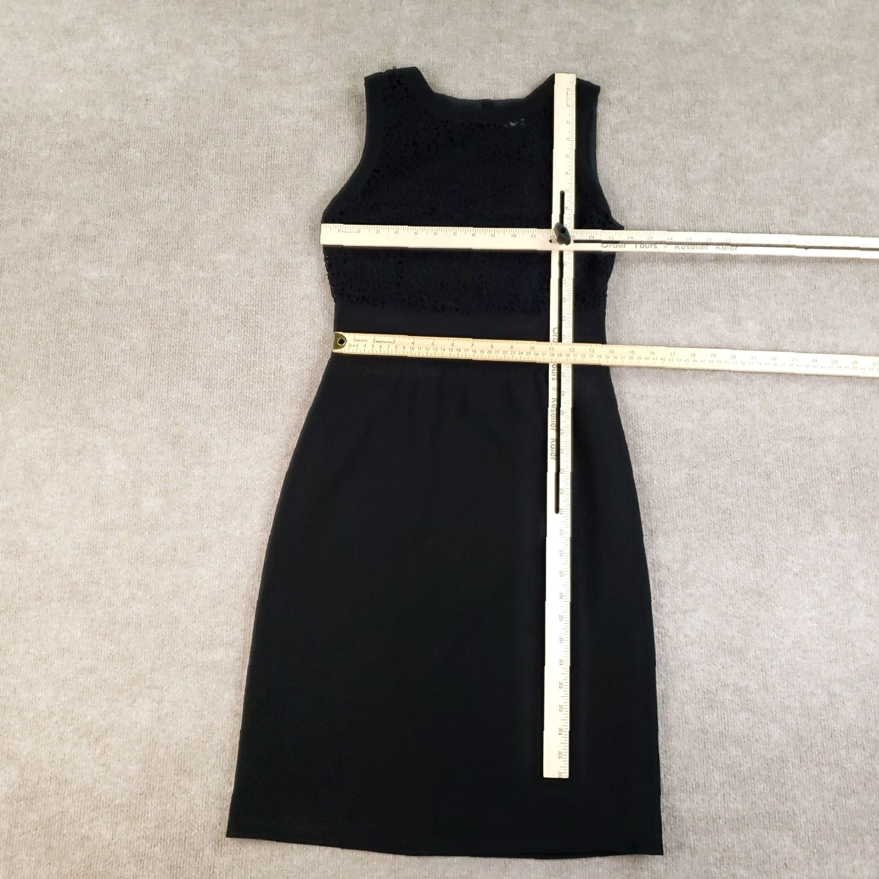Valentino Valentino Dress Womens Sz 6 Black Lace Wool Sleeveless Quiet Luxury Cocktail Size M / US 6-8 / IT 42-44 - 2 Thumbnail