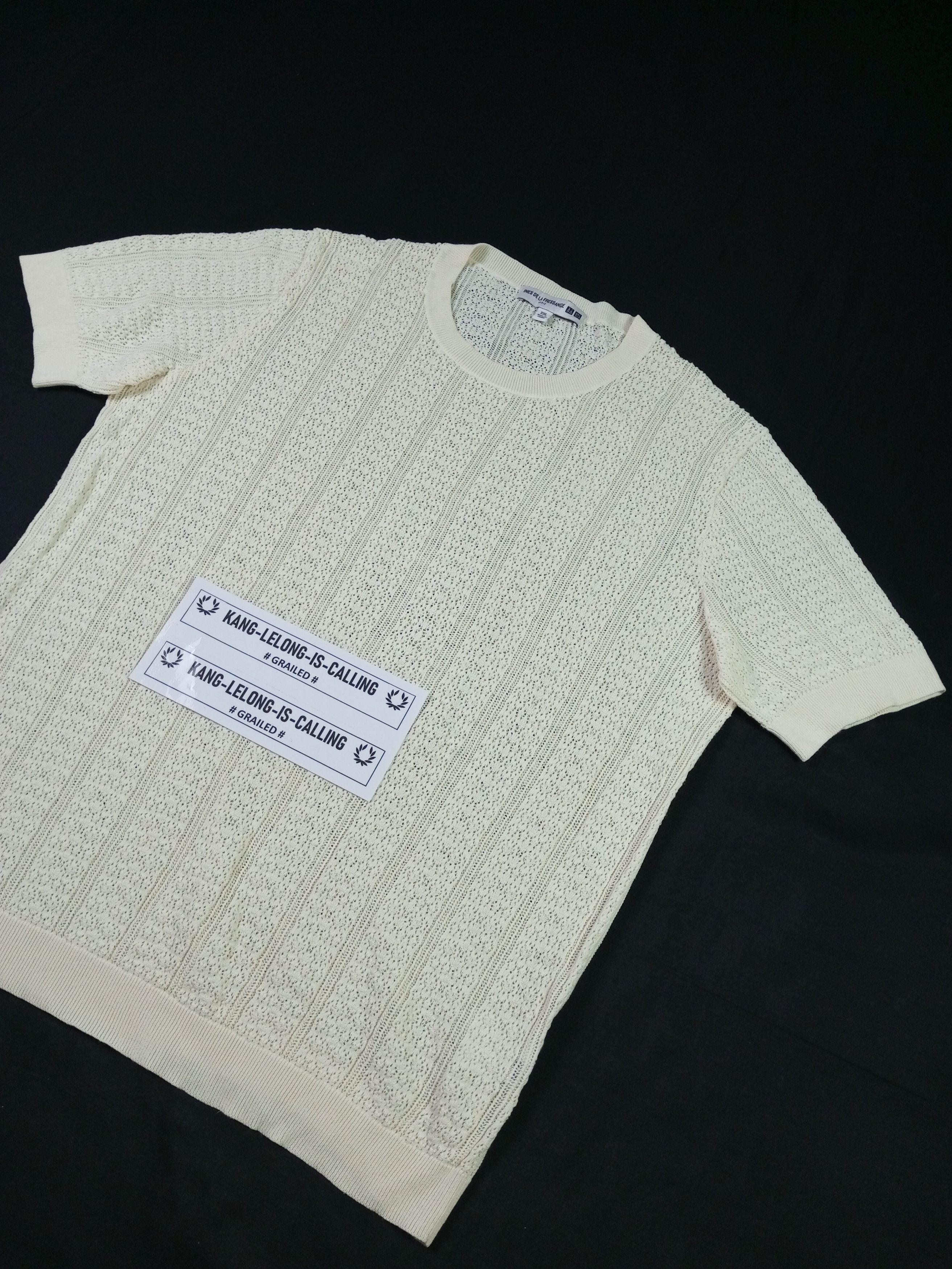 Designer × Japanese Brand × Uniqlo Uniqlo X Ines De La Fressange Mesh T Shirt Size US XXL / EU 58 / 5 - 2 Thumbnail