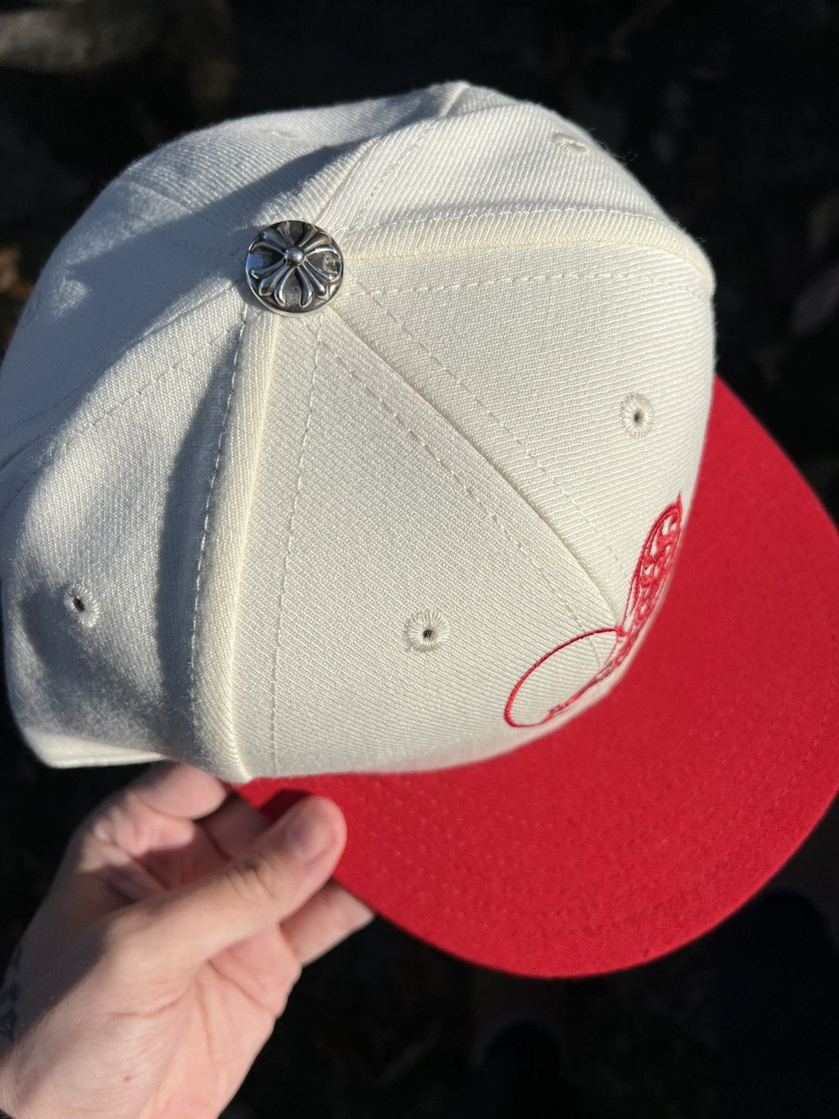 Chrome Hearts Chrome Hearts Red Vine Heart Fitted Hat Size ONE SIZE - 2 Thumbnail