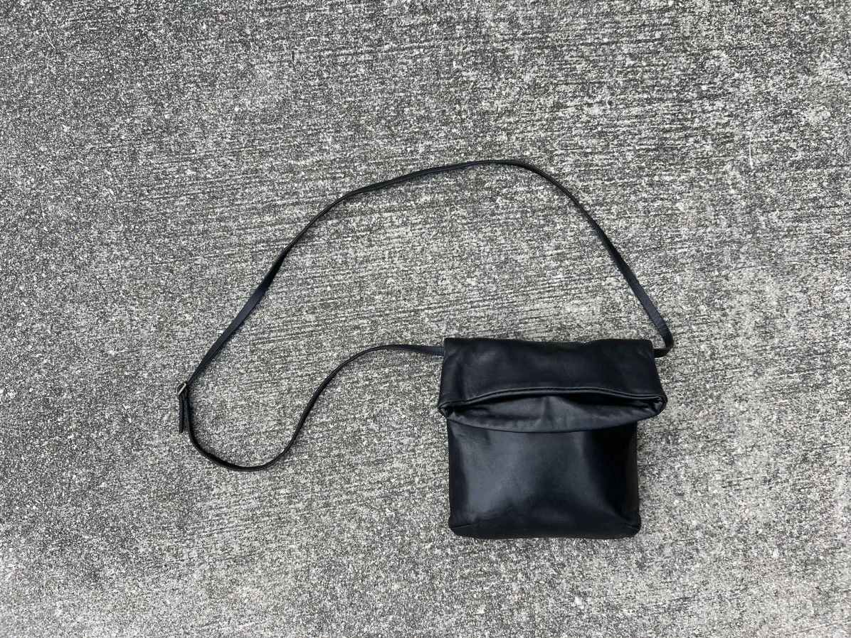 Leather Tsumori Chisato Japan Patina Black Leather Carry Bag Size ONE SIZE - 7 Thumbnail
