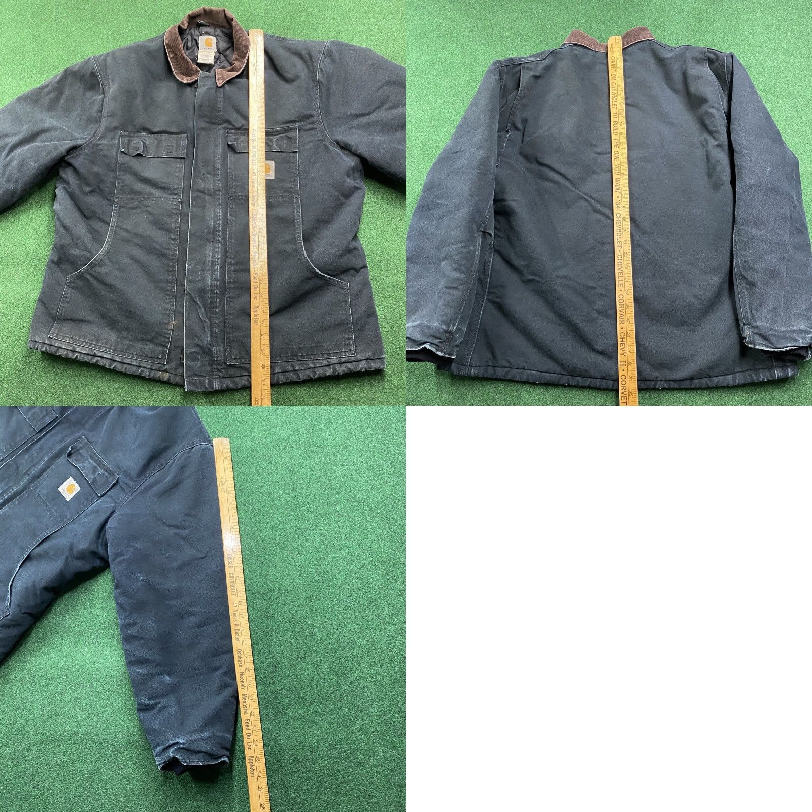 Carhartt VINTAGE Carhartt Jacket Mens 48 Black Canvas Quilted Lined Work Coat C03 BLK Jacket Size US M / EU 48-50 / 2 - 8 Thumbnail