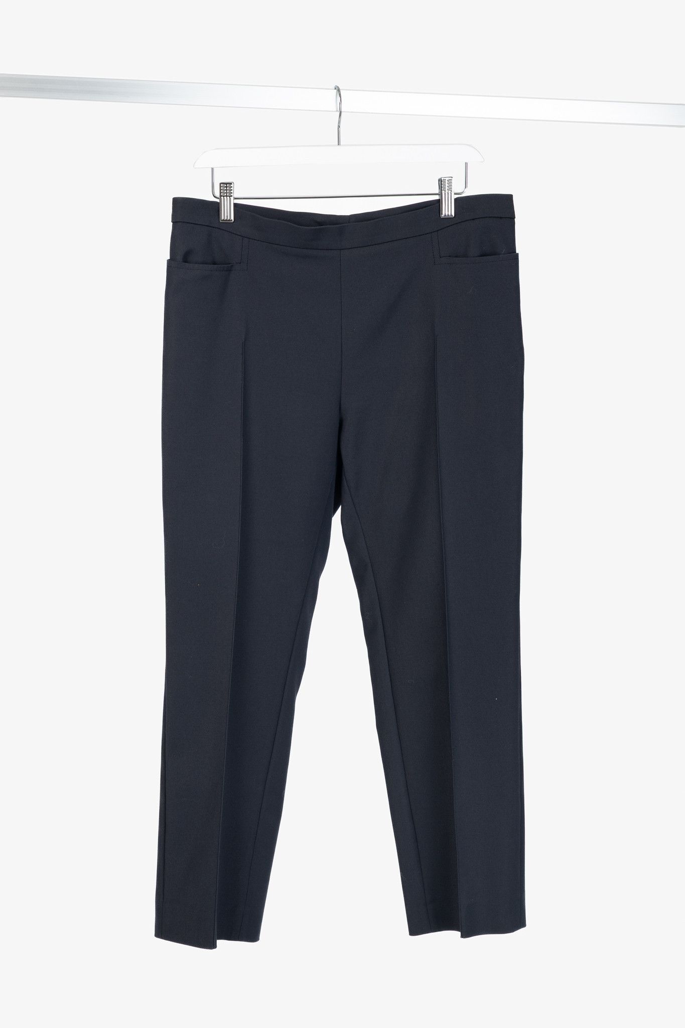 Akris Akris Punto Navy Cotton-Twill Ankle-Length Trousers Size 34" / US 12 / IT 48 - 1 Thumbnail