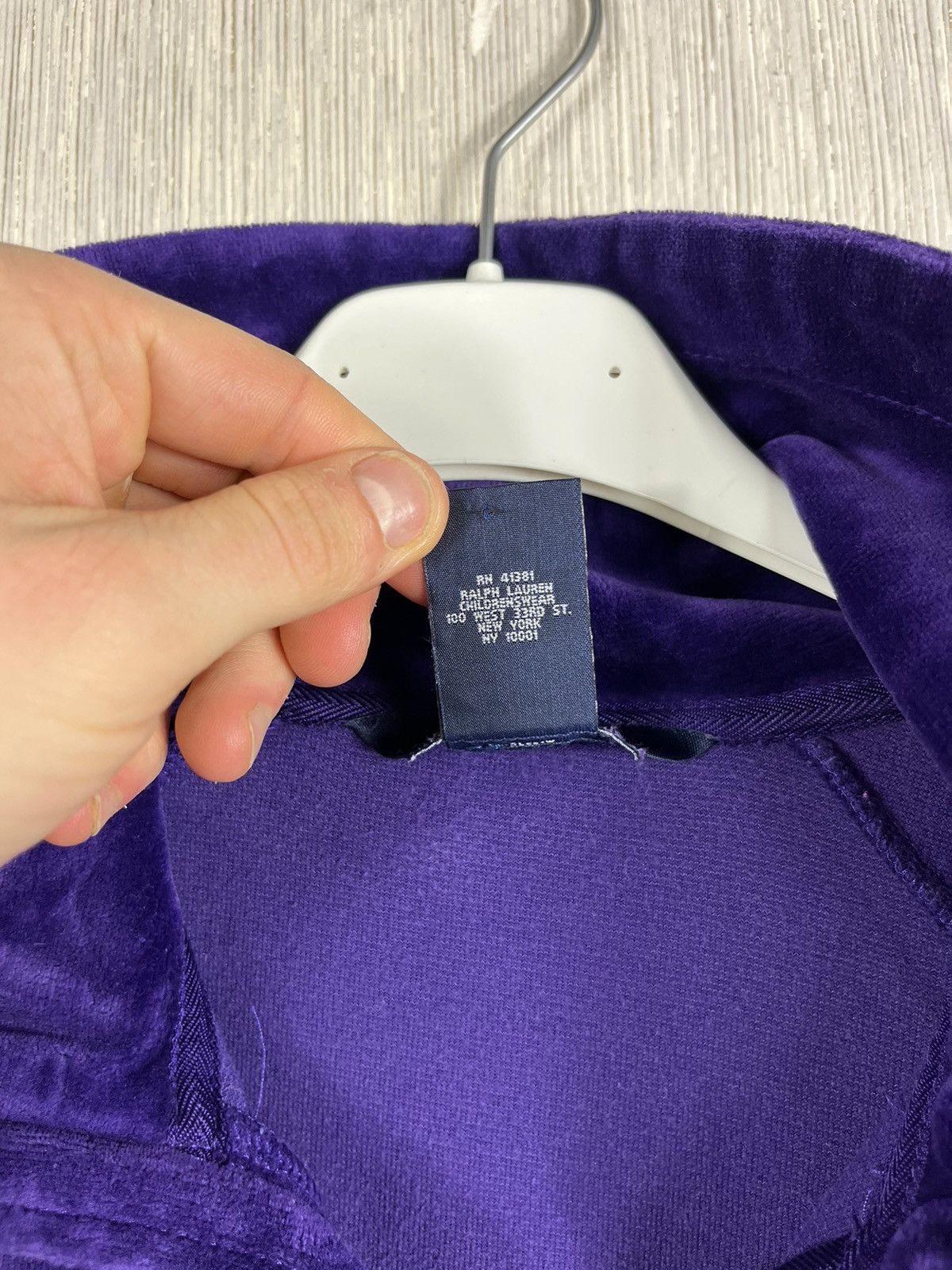 Polo Ralph Lauren × Ralph Lauren × Vintage Vintage Ralph Lauren velvet track top zip y2k sweatshirt Size L / US 10 / IT 46 - 15 Thumbnail