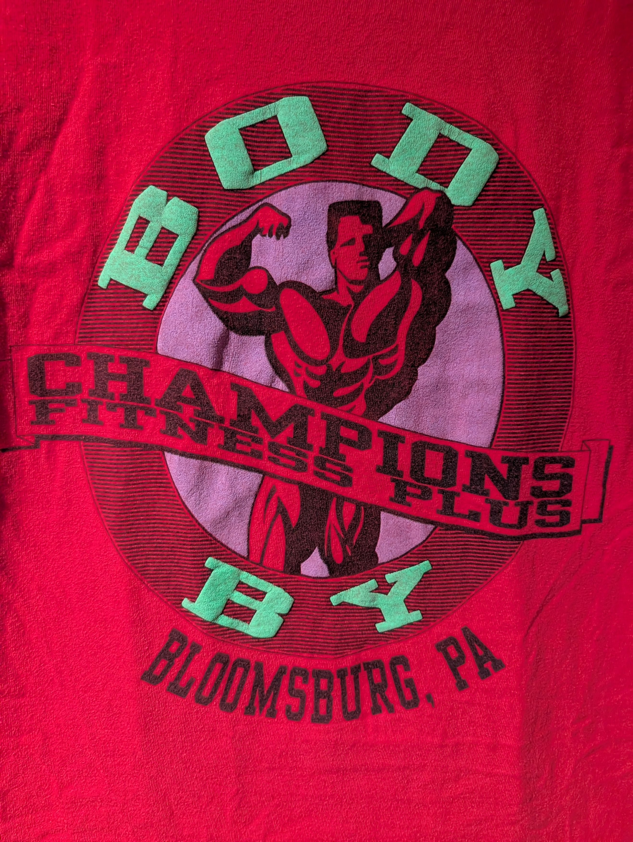 Hanes Vintage Hanes Body Champions Gym Shirt Bloomsburg Fitness Size US L / EU 52-54 / 3 - 2 Thumbnail