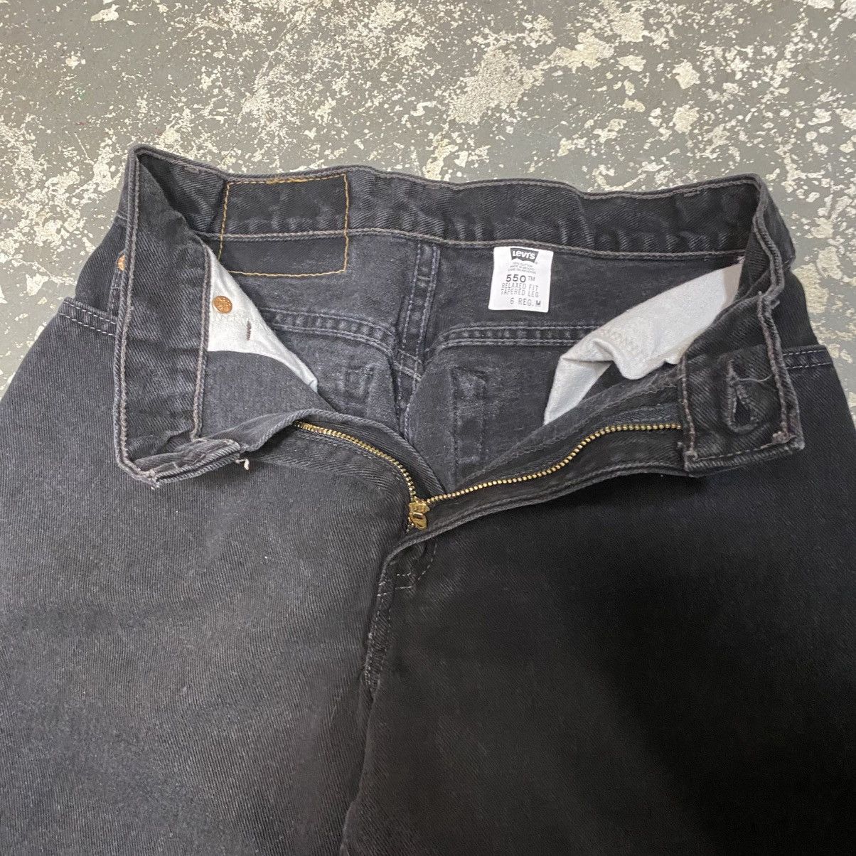 Japanese Brand × Levi's × Vintage Vintage Levi’s 550 Relaxed Fit Black Denim Jeans 90s Size US 27 - 7 Thumbnail